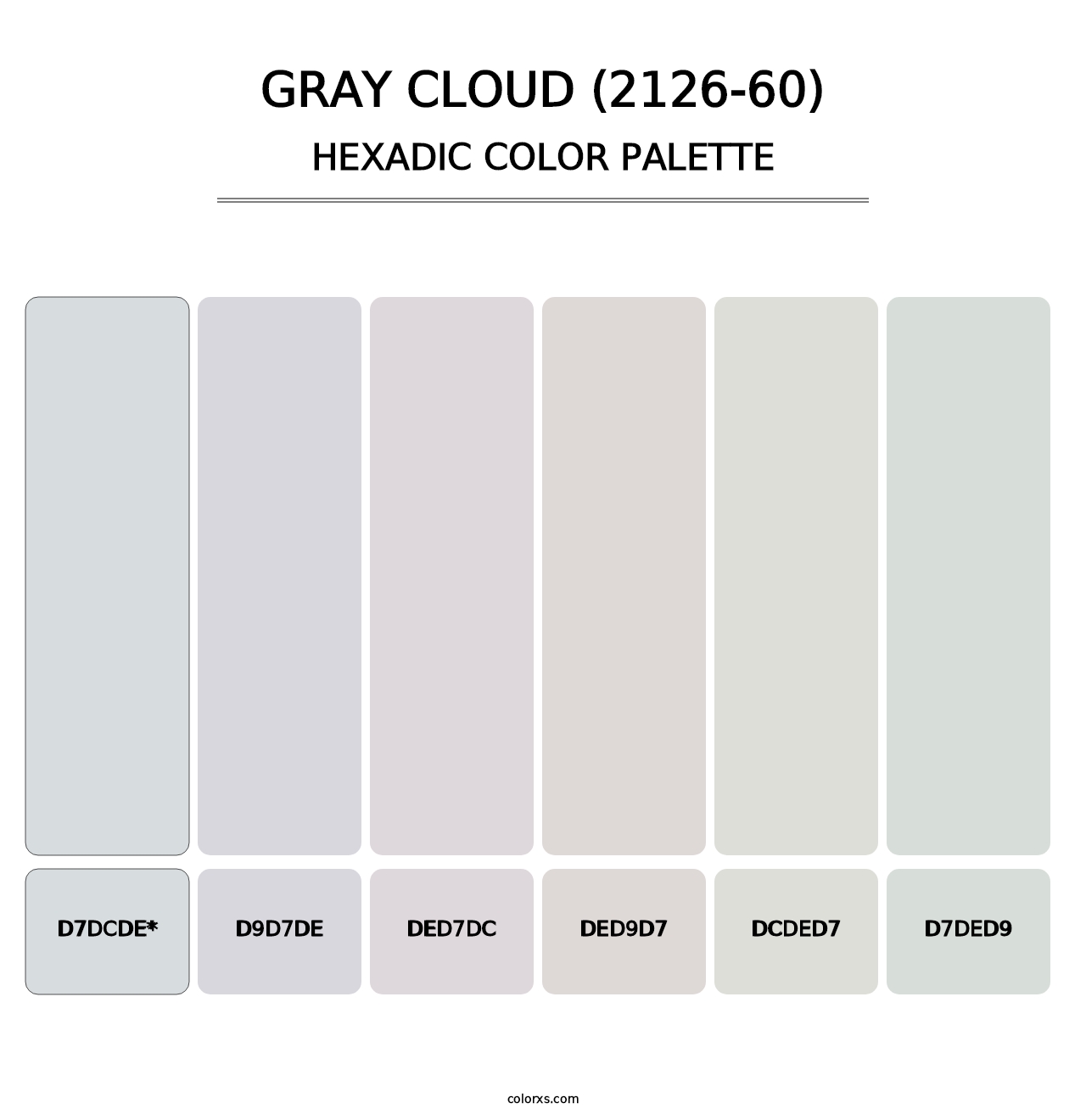 Gray Cloud (2126-60) - Hexadic Color Palette