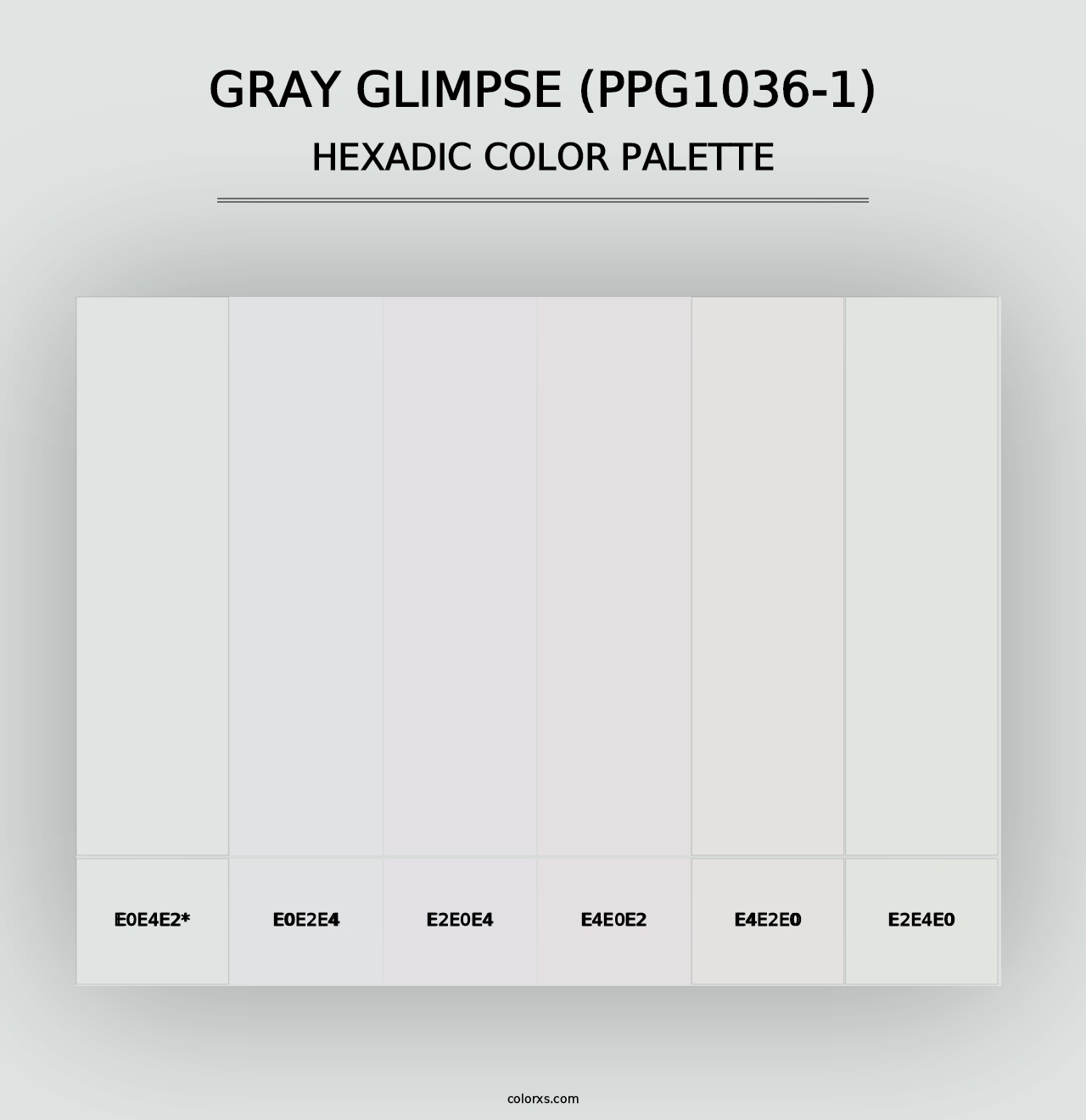 Gray Glimpse (PPG1036-1) - Hexadic Color Palette