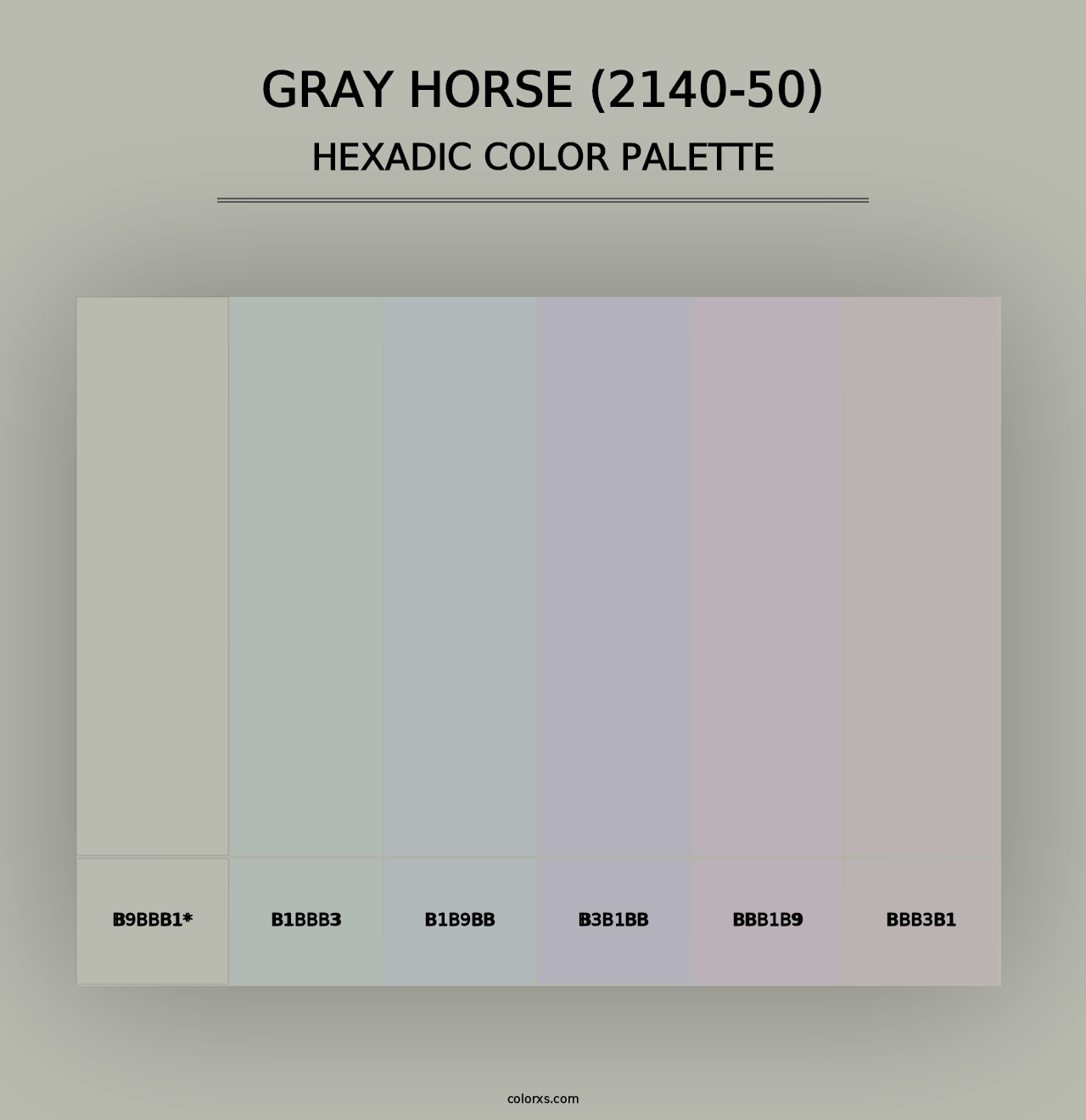 Gray Horse (2140-50) - Hexadic Color Palette