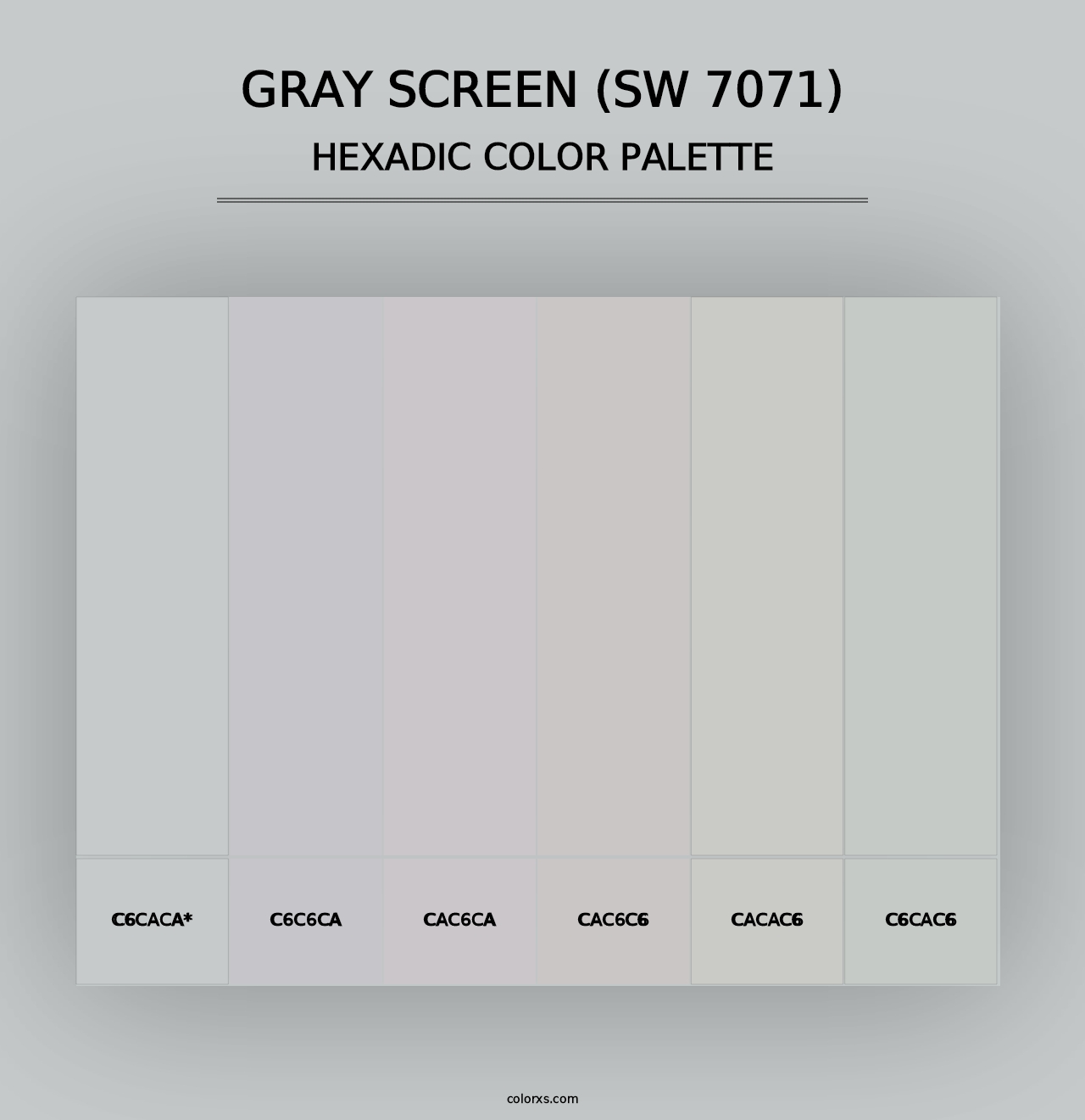 Gray Screen (SW 7071) - Hexadic Color Palette