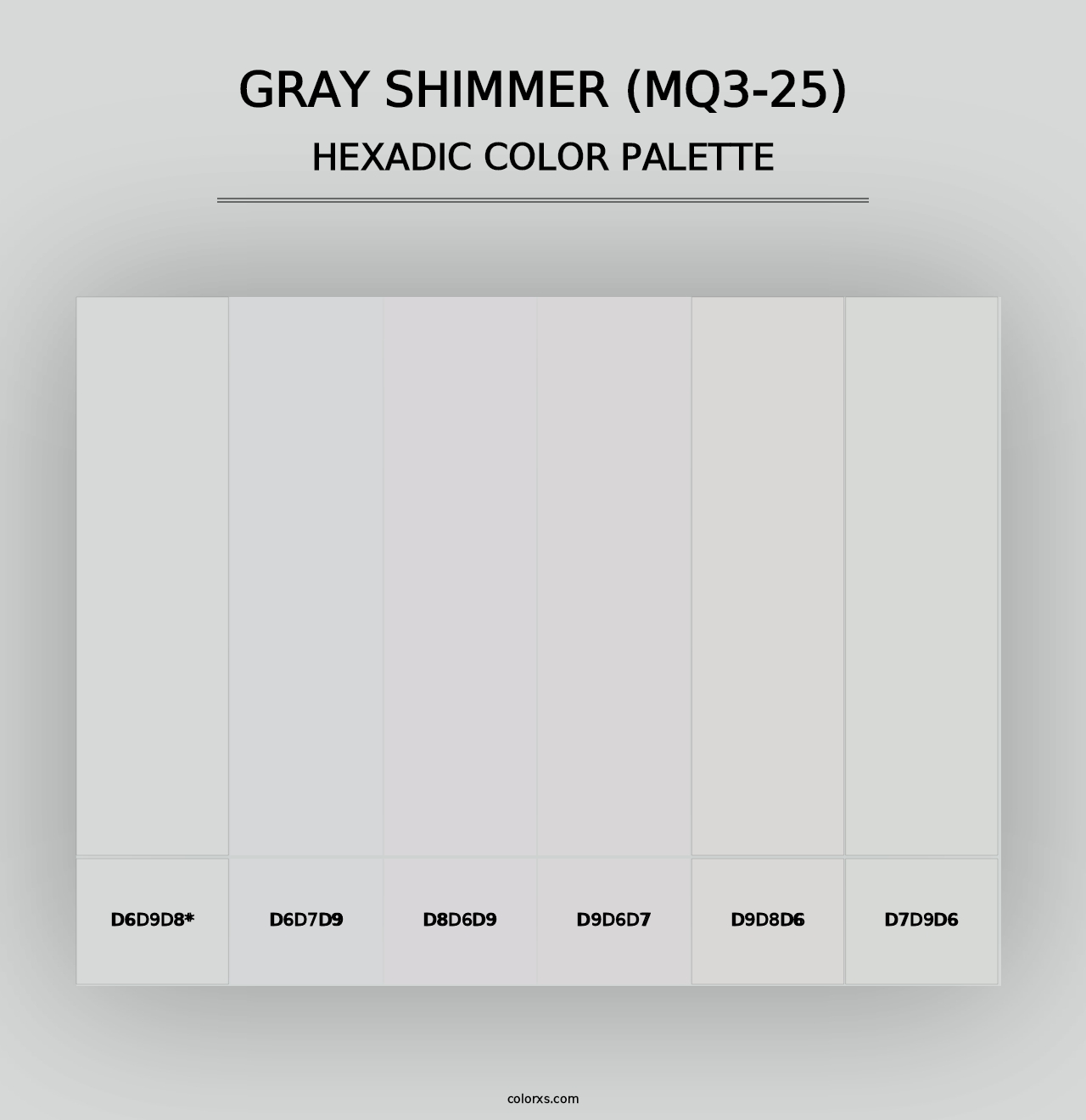 Gray Shimmer (MQ3-25) - Hexadic Color Palette