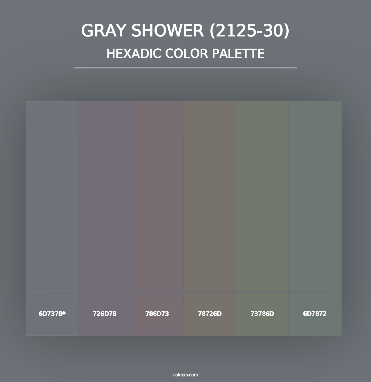 Gray Shower (2125-30) - Hexadic Color Palette