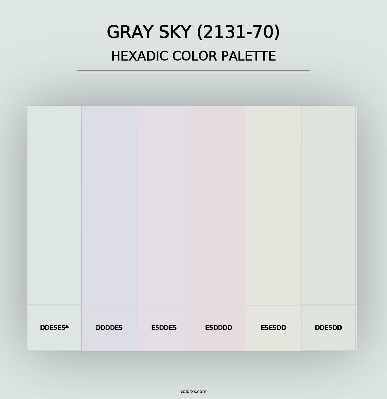 Gray Sky (2131-70) - Hexadic Color Palette