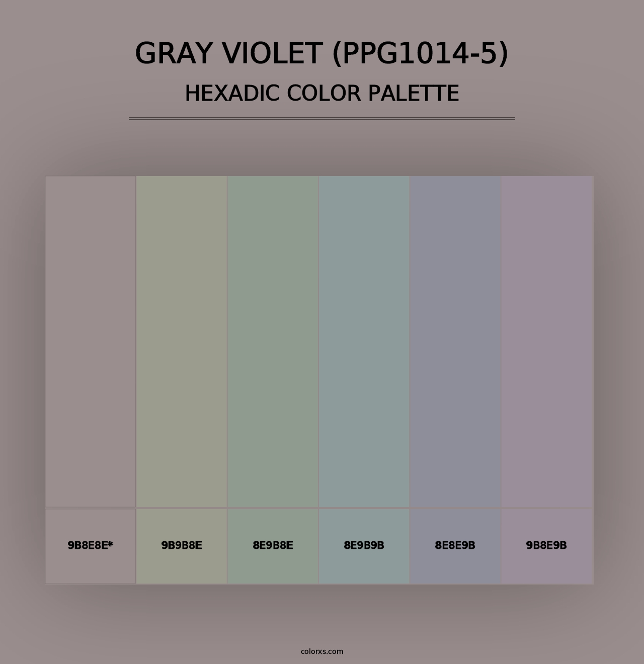 Gray Violet (PPG1014-5) - Hexadic Color Palette