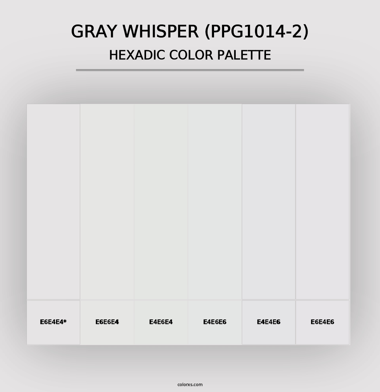 Gray Whisper (PPG1014-2) - Hexadic Color Palette