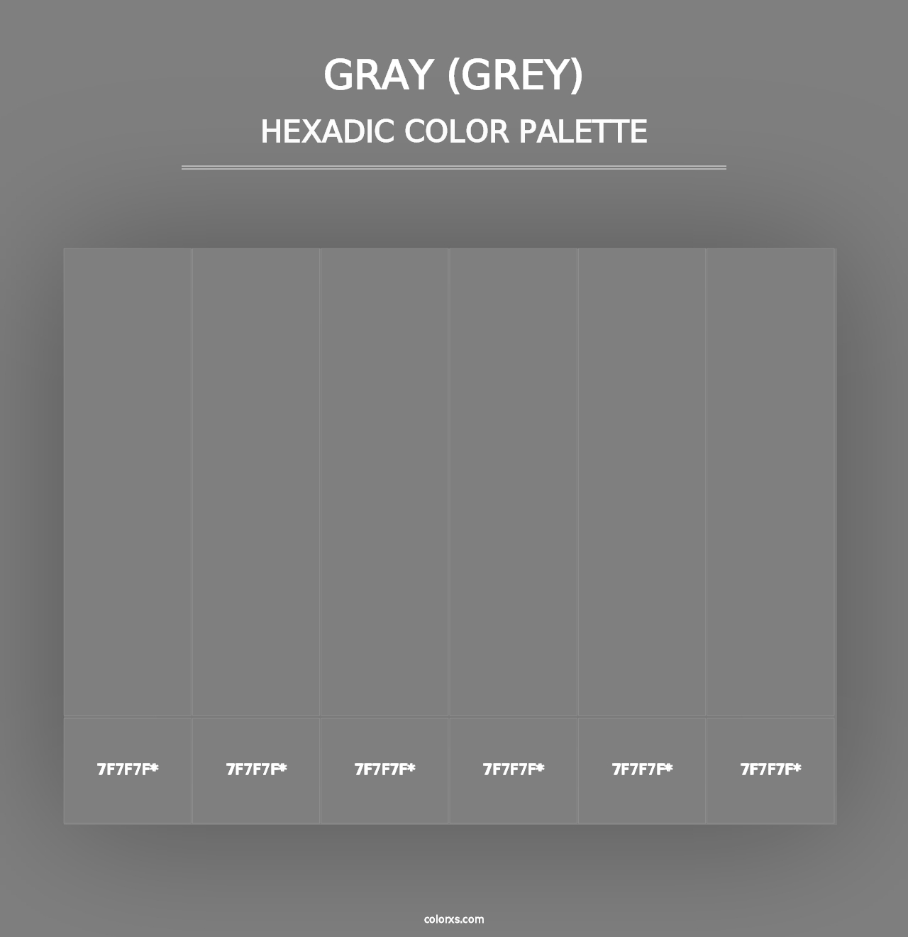 Gray (Grey) - Hexadic Color Palette