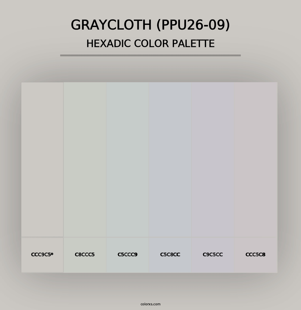 Graycloth (PPU26-09) - Hexadic Color Palette