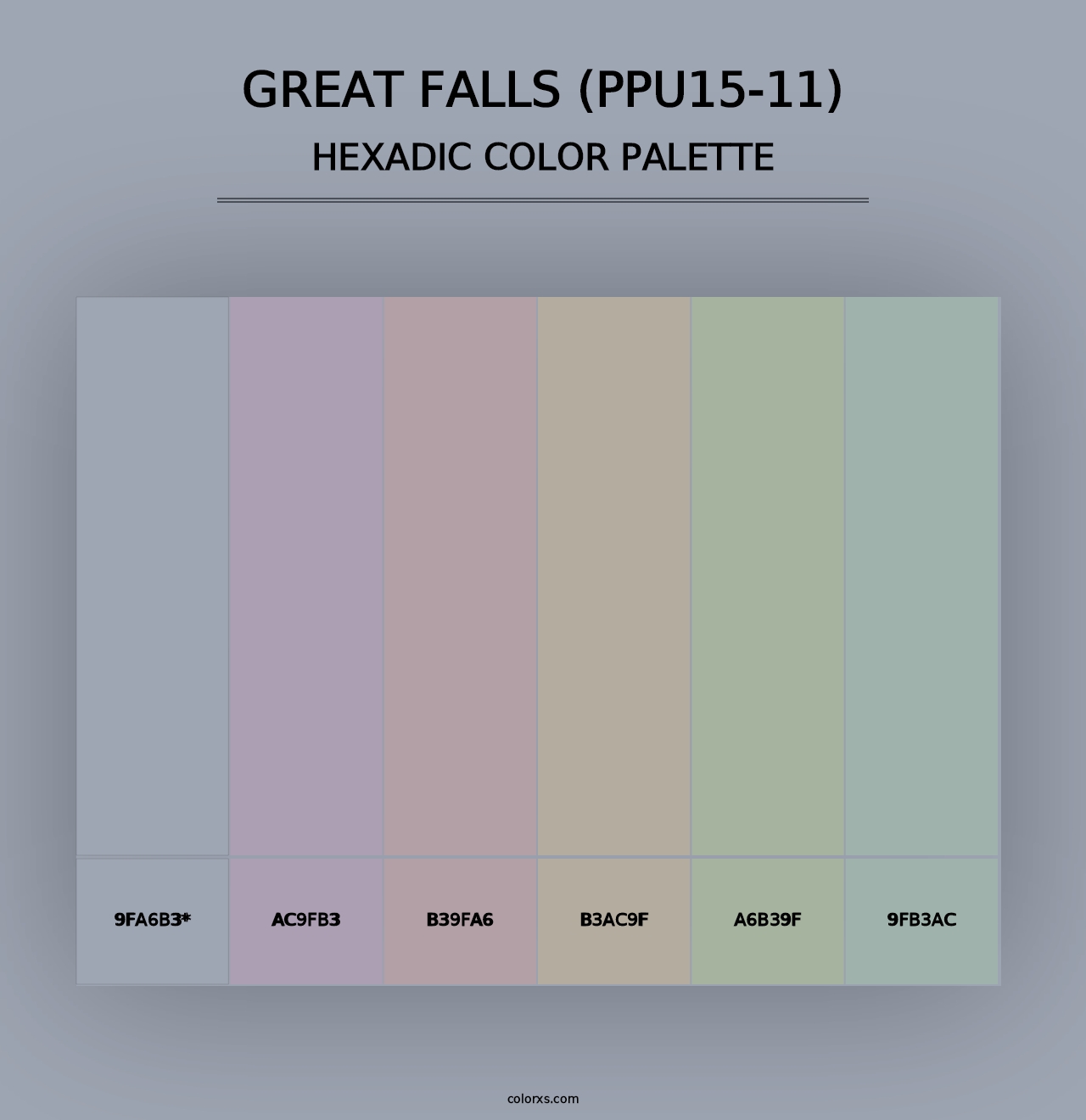 Great Falls (PPU15-11) - Hexadic Color Palette