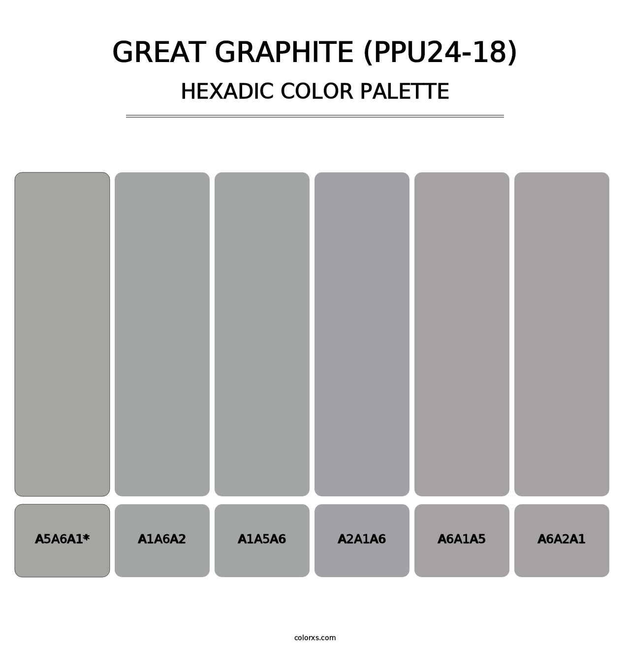 Great Graphite (PPU24-18) - Hexadic Color Palette