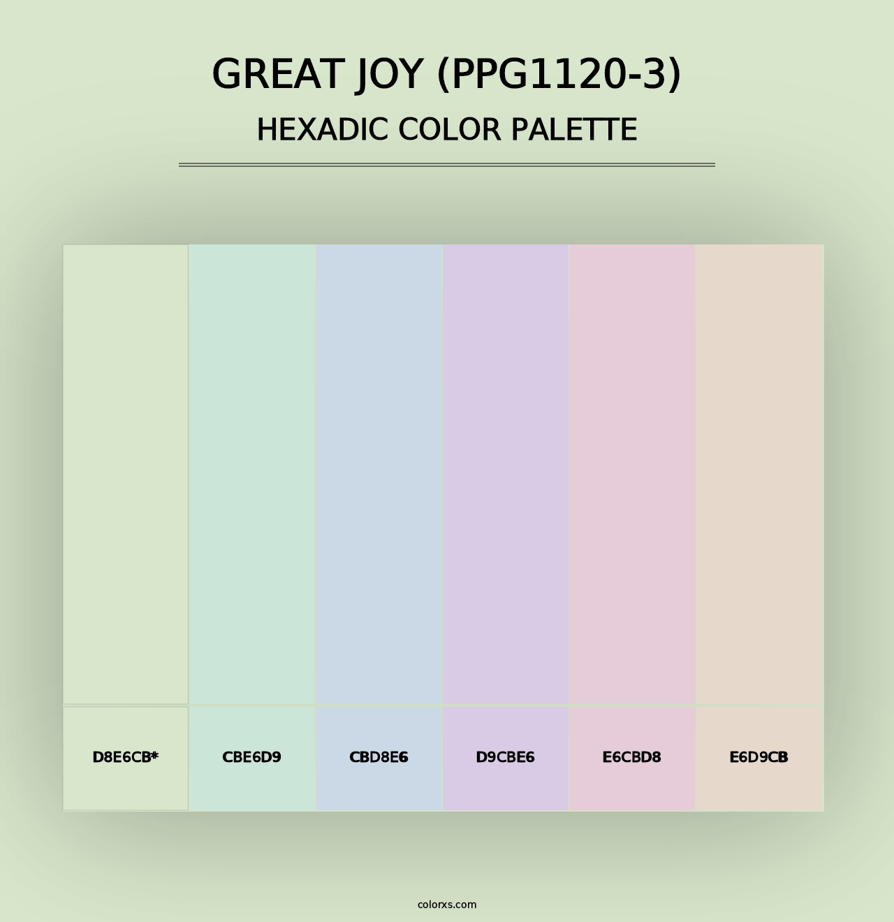 Great Joy (PPG1120-3) - Hexadic Color Palette