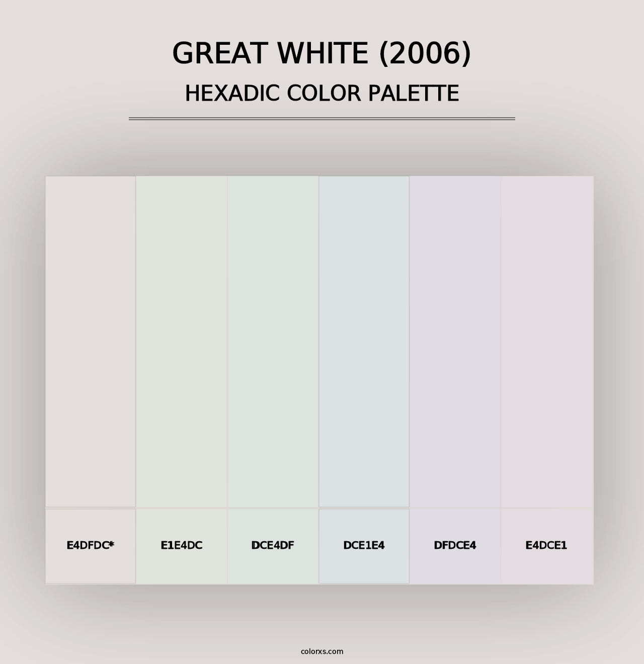 Great White (2006) - Hexadic Color Palette