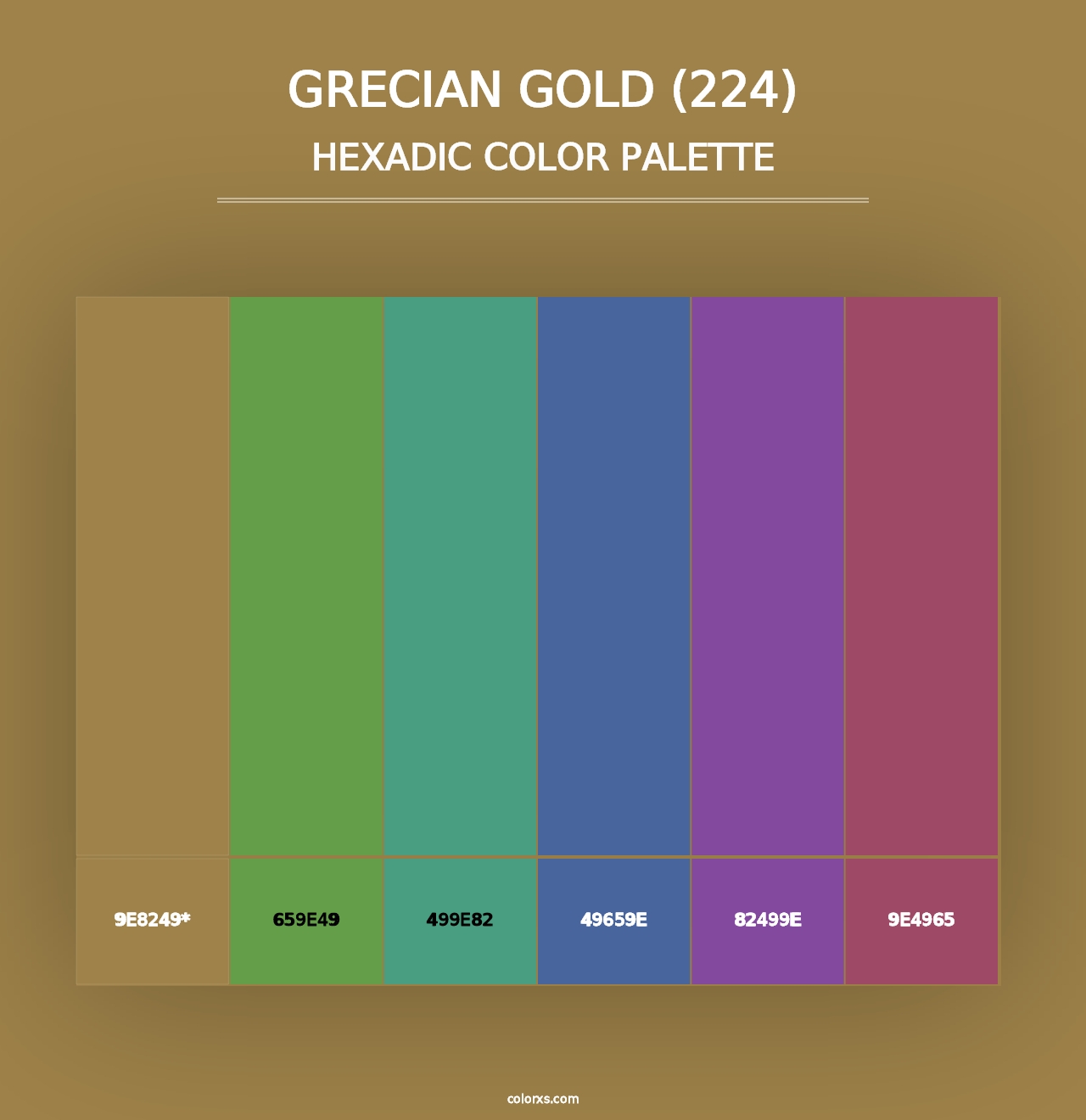 Grecian Gold (224) - Hexadic Color Palette