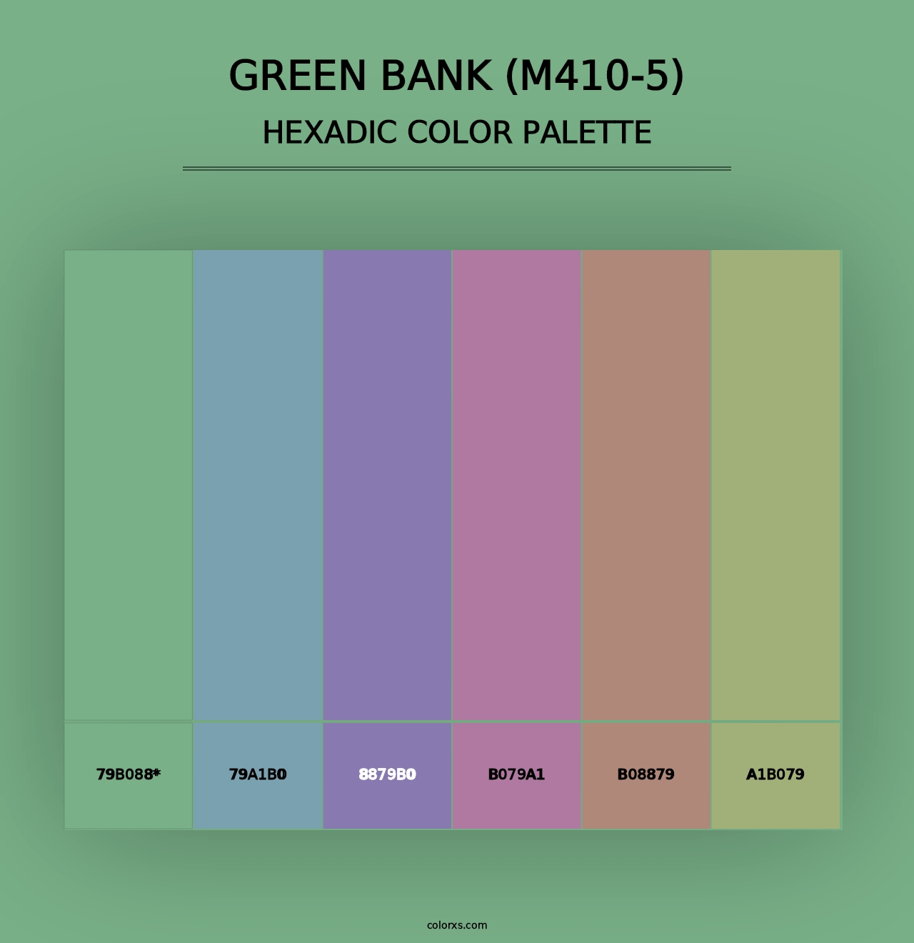 Green Bank (M410-5) - Hexadic Color Palette