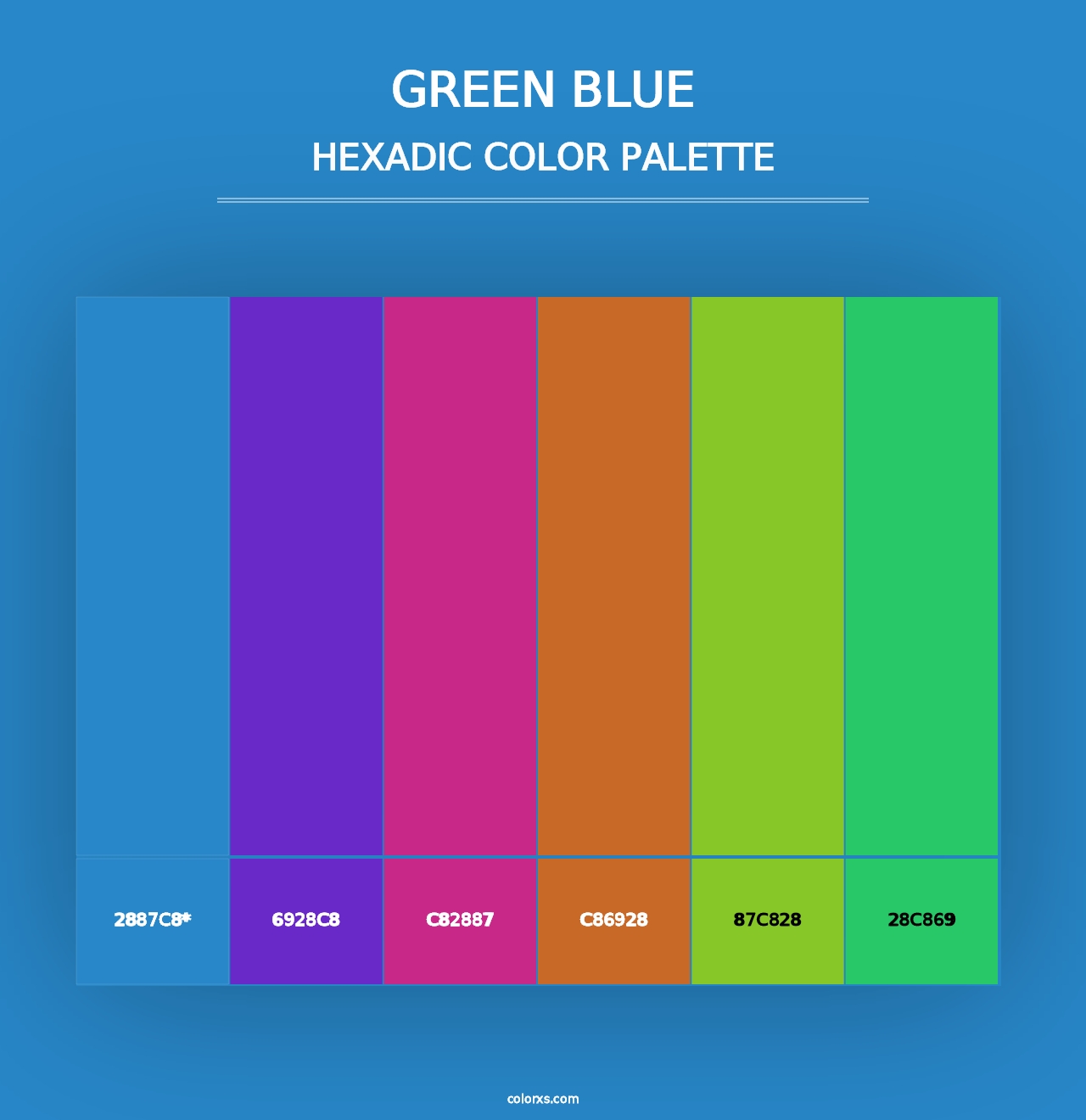 Green Blue - Hexadic Color Palette