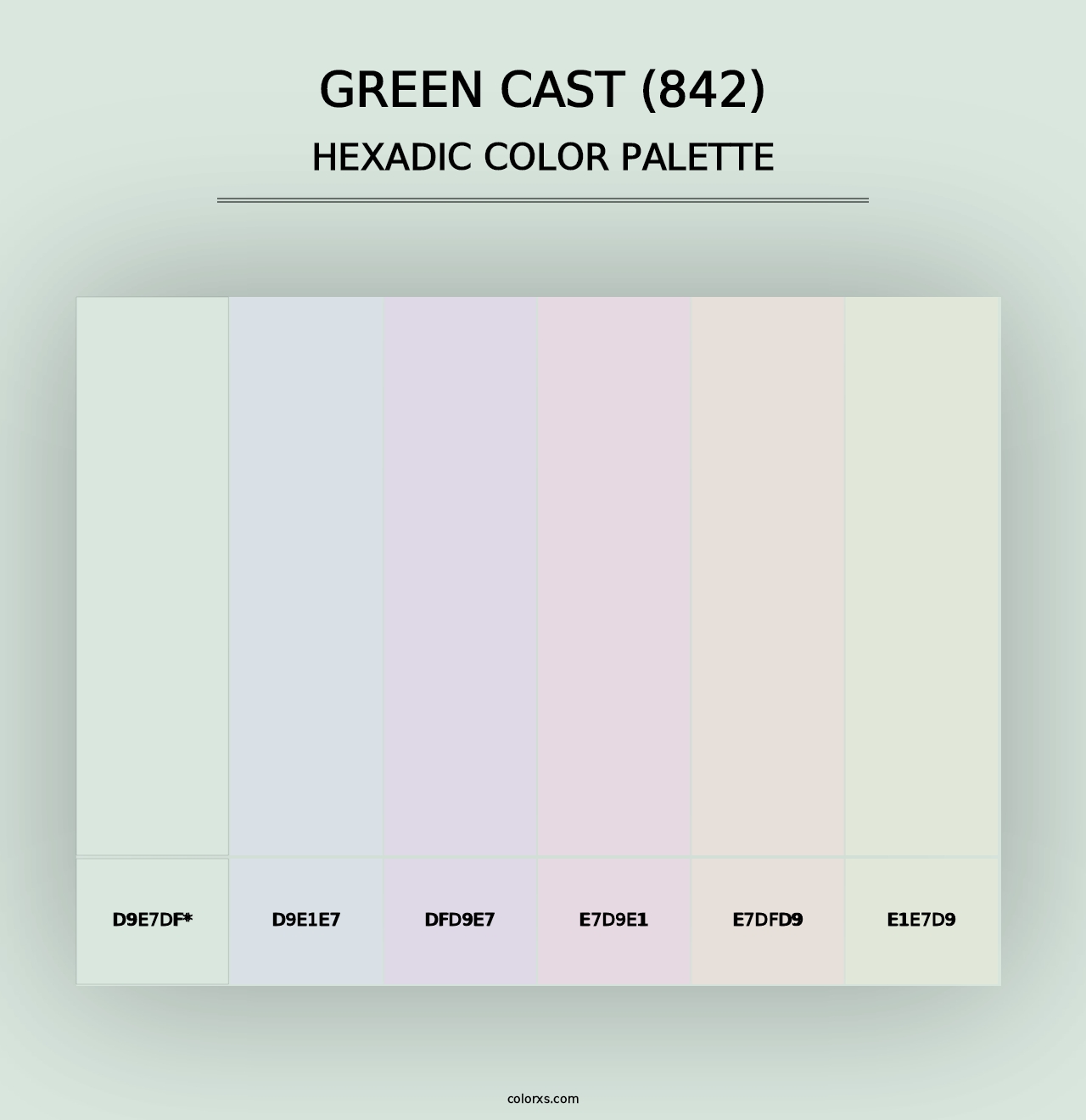 Green Cast (842) - Hexadic Color Palette