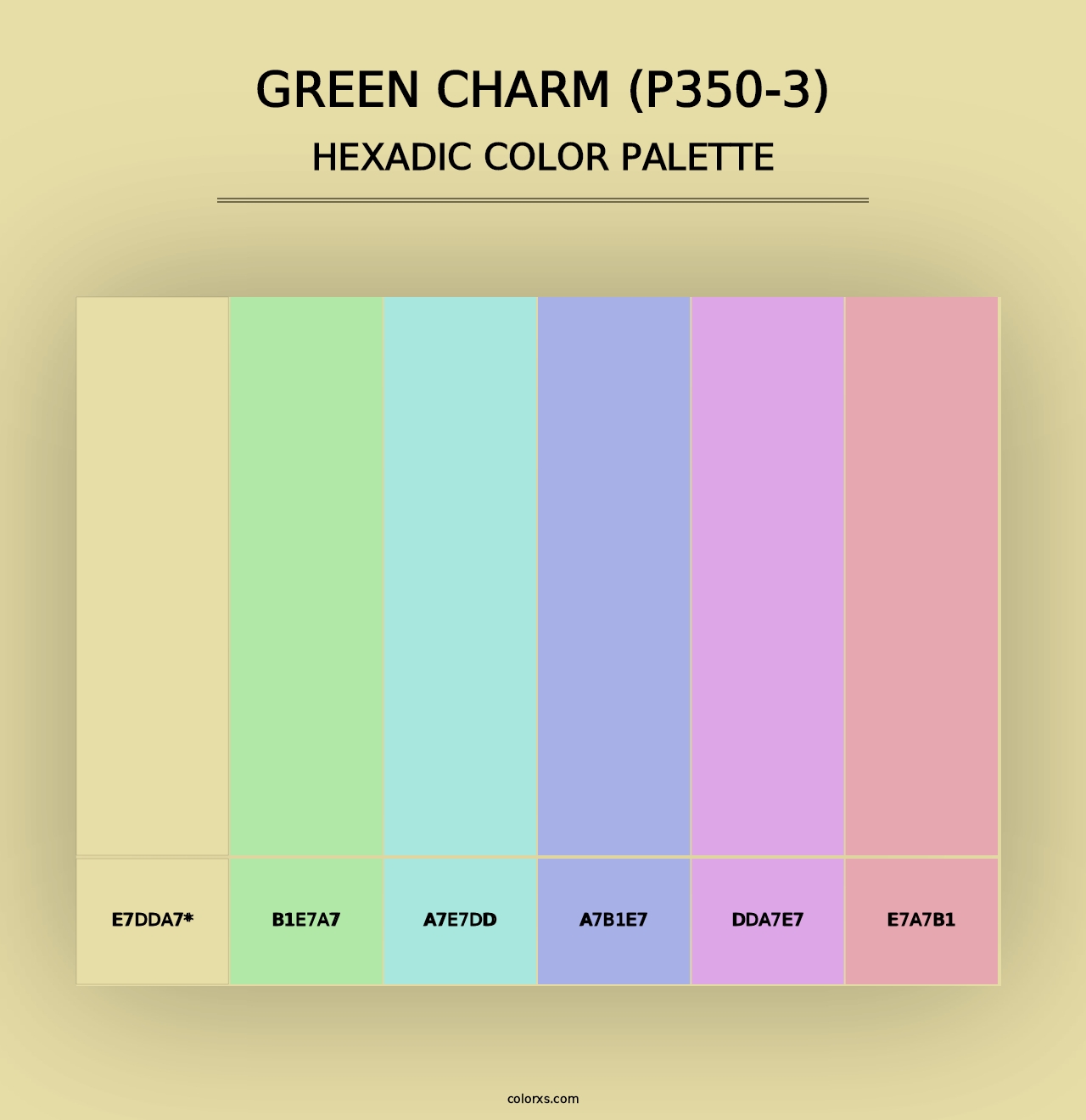 Green Charm (P350-3) - Hexadic Color Palette