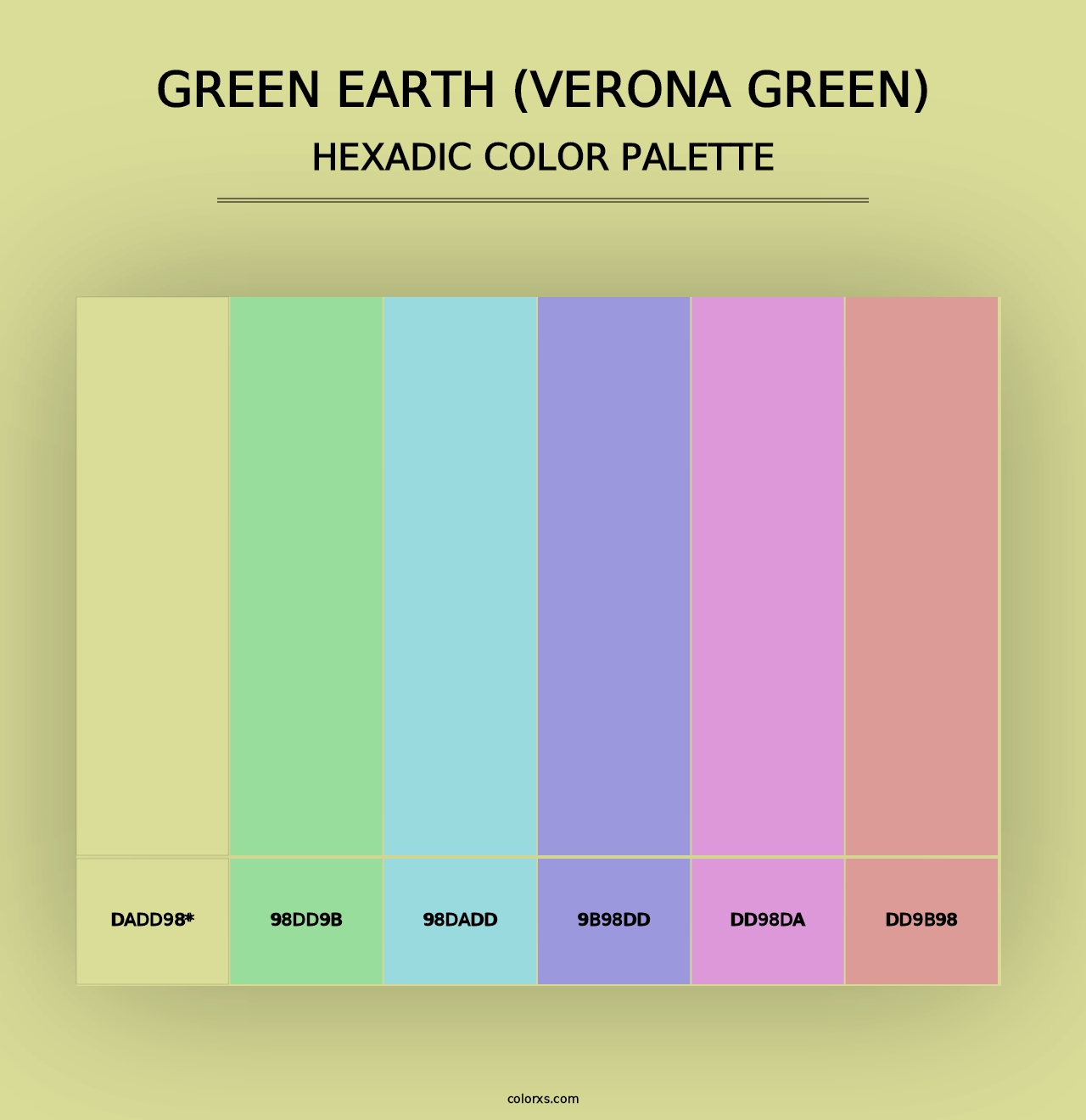 Green Earth (Verona Green) - Hexadic Color Palette