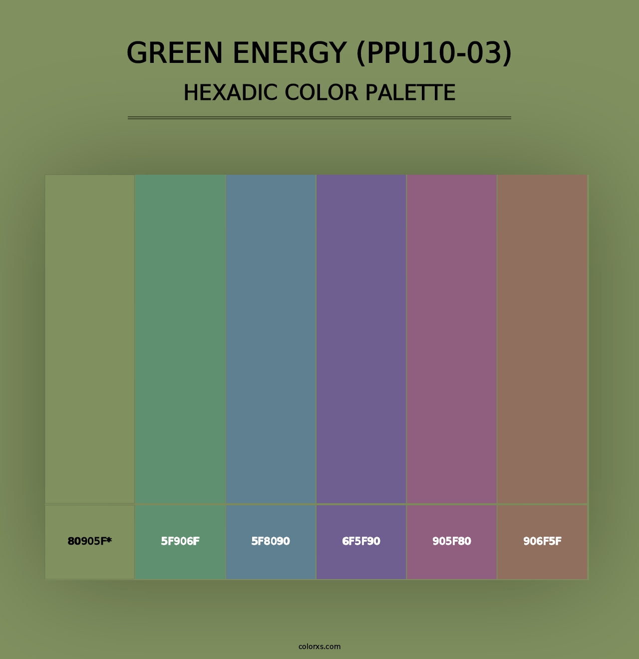 Green Energy (PPU10-03) - Hexadic Color Palette