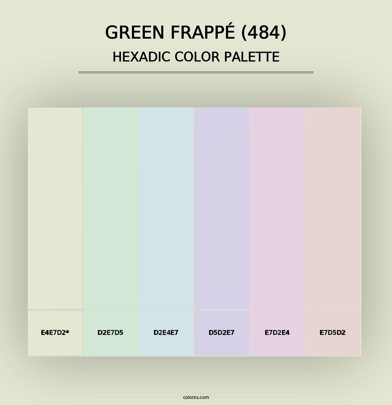 Green Frappé (484) - Hexadic Color Palette