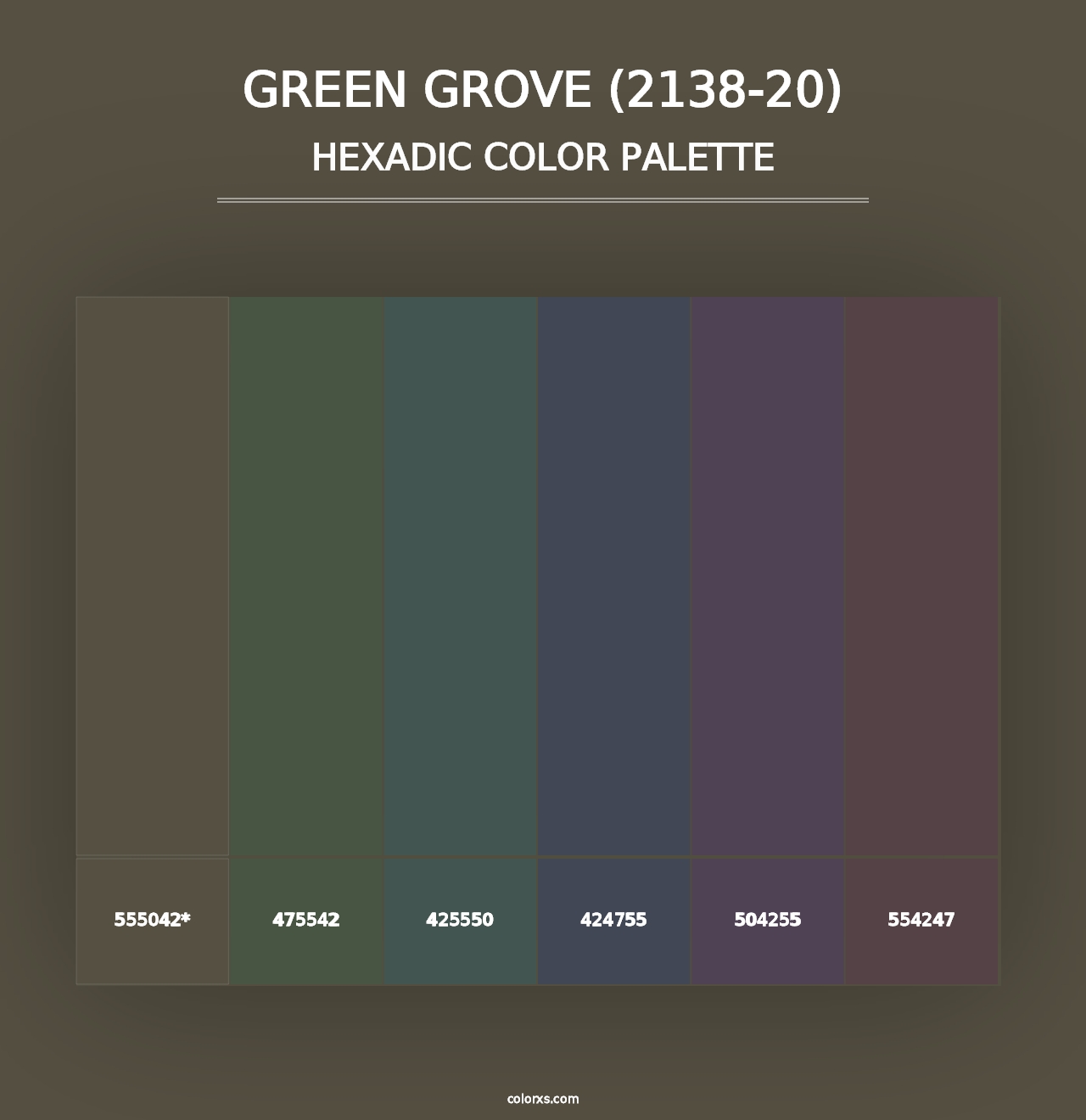 Green Grove (2138-20) - Hexadic Color Palette