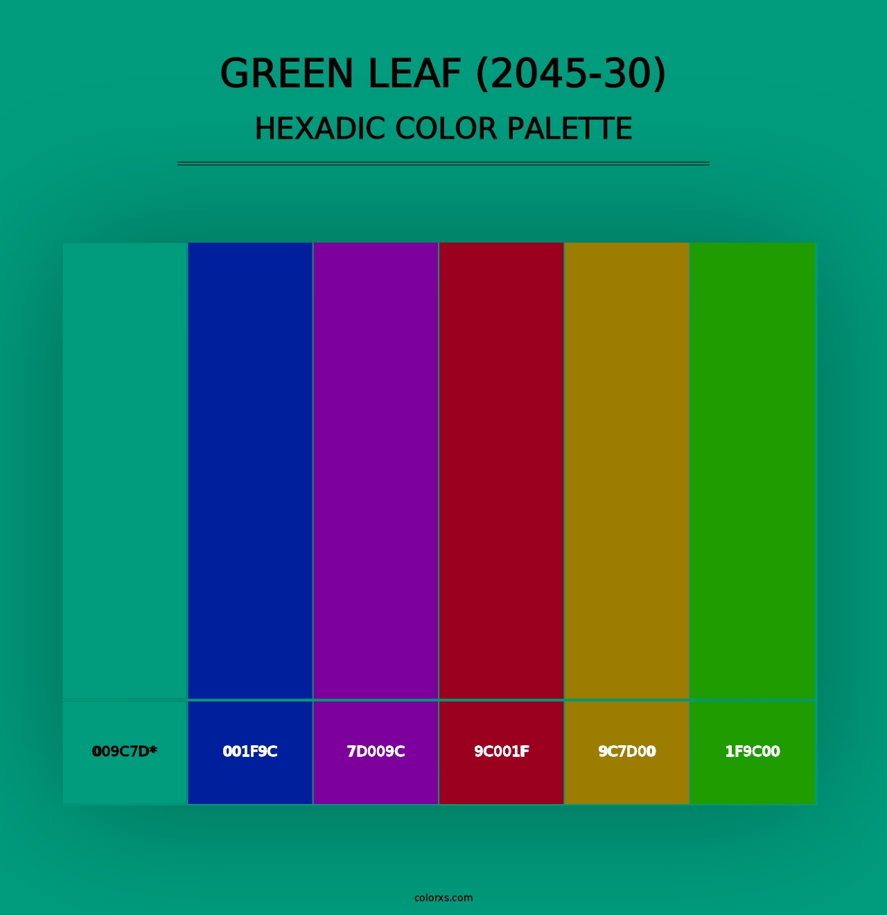 Green Leaf (2045-30) - Hexadic Color Palette