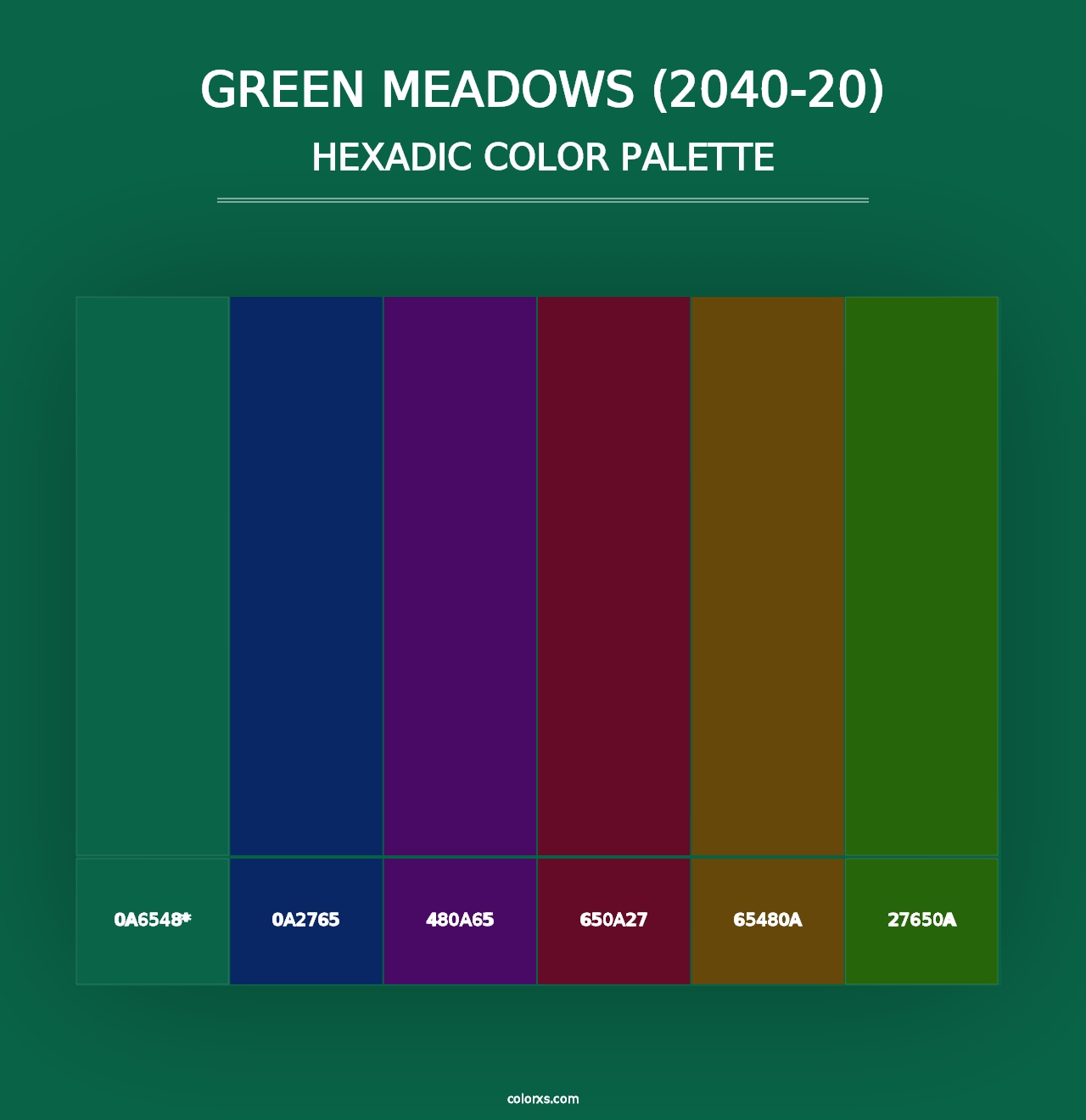 Green Meadows (2040-20) - Hexadic Color Palette