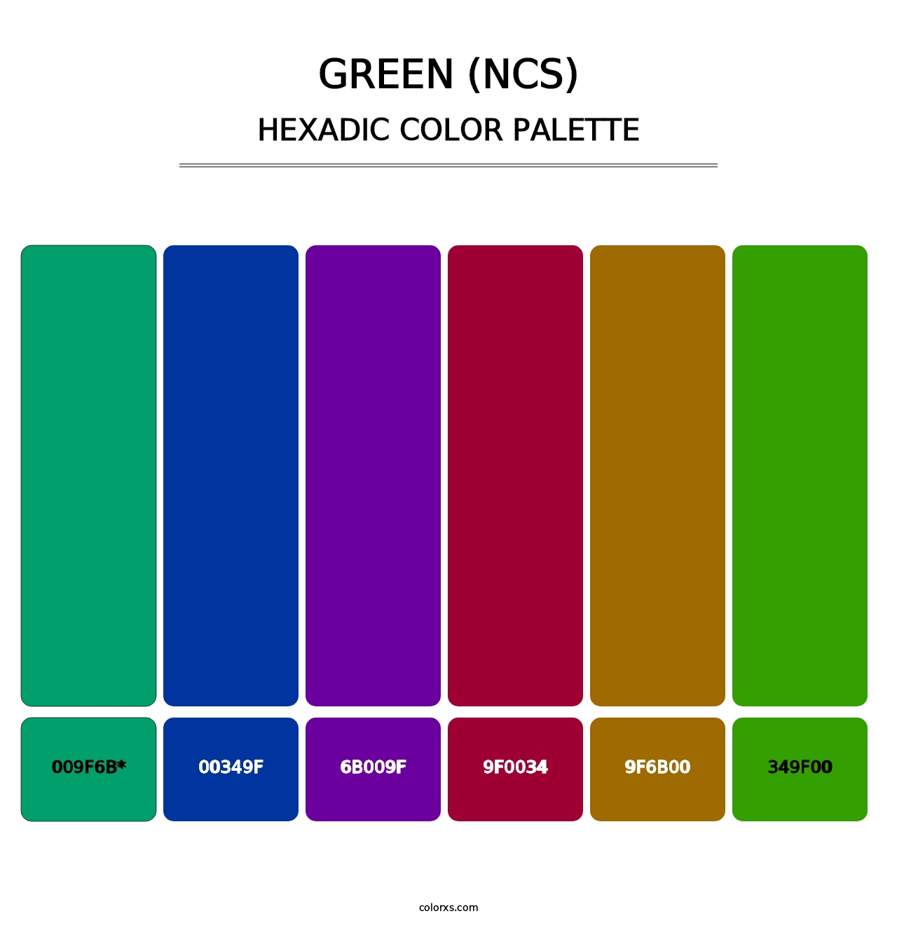 Green (NCS) - Hexadic Color Palette