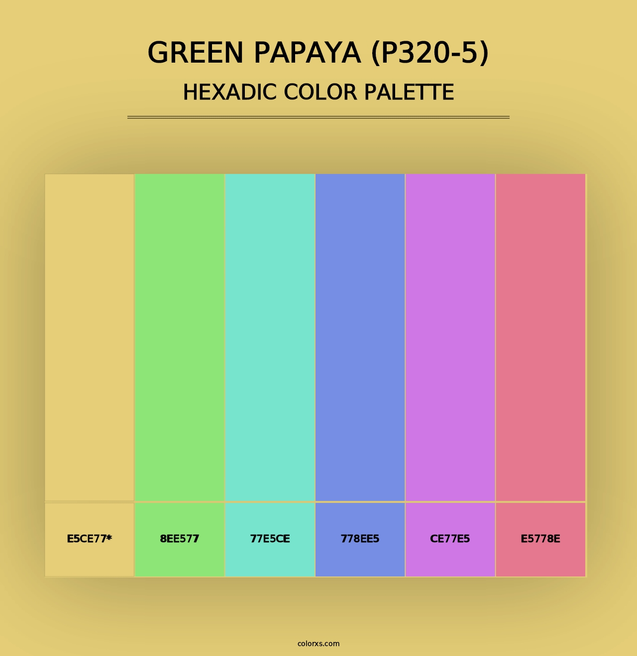 Green Papaya (P320-5) - Hexadic Color Palette