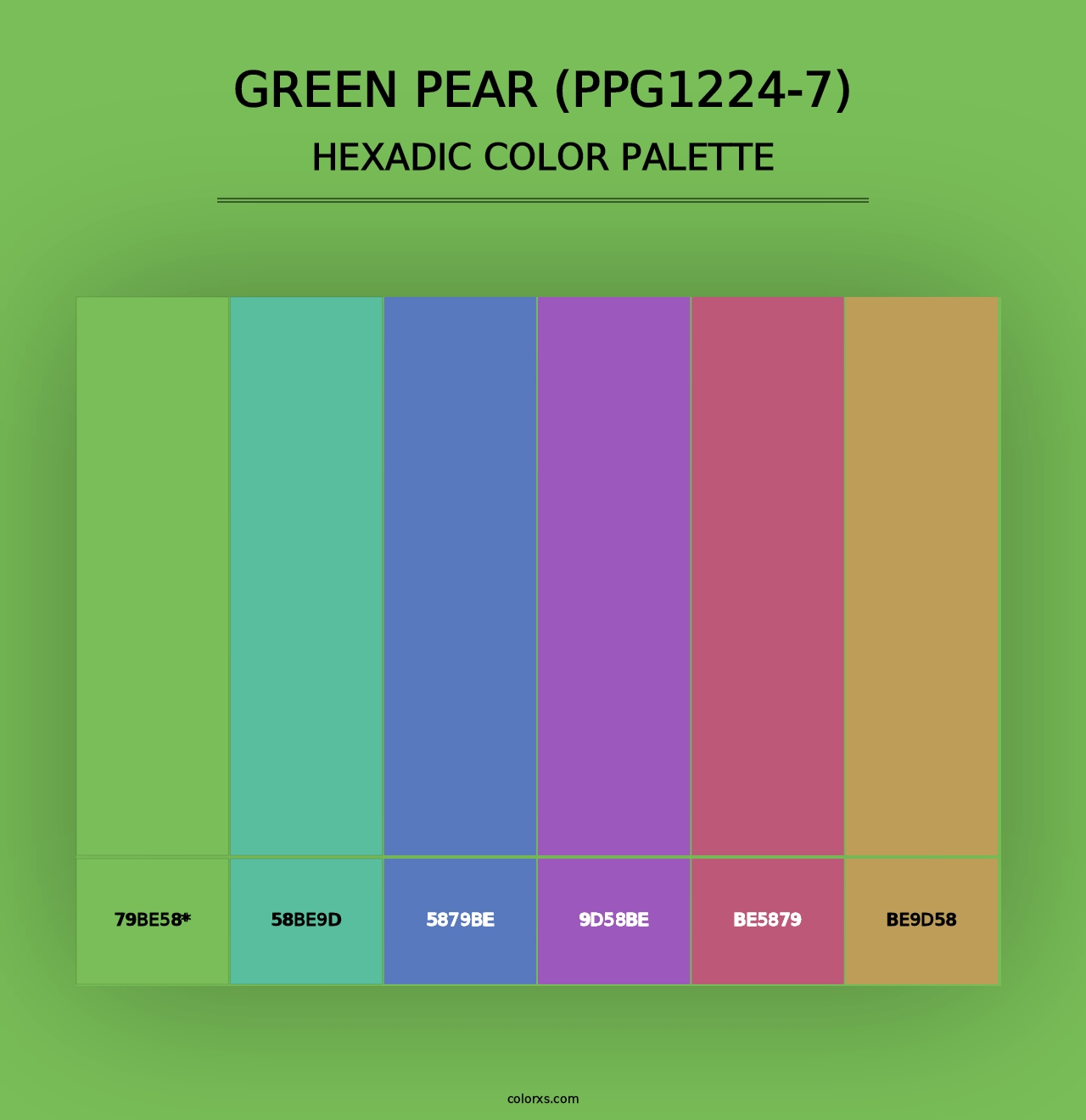 Green Pear (PPG1224-7) - Hexadic Color Palette