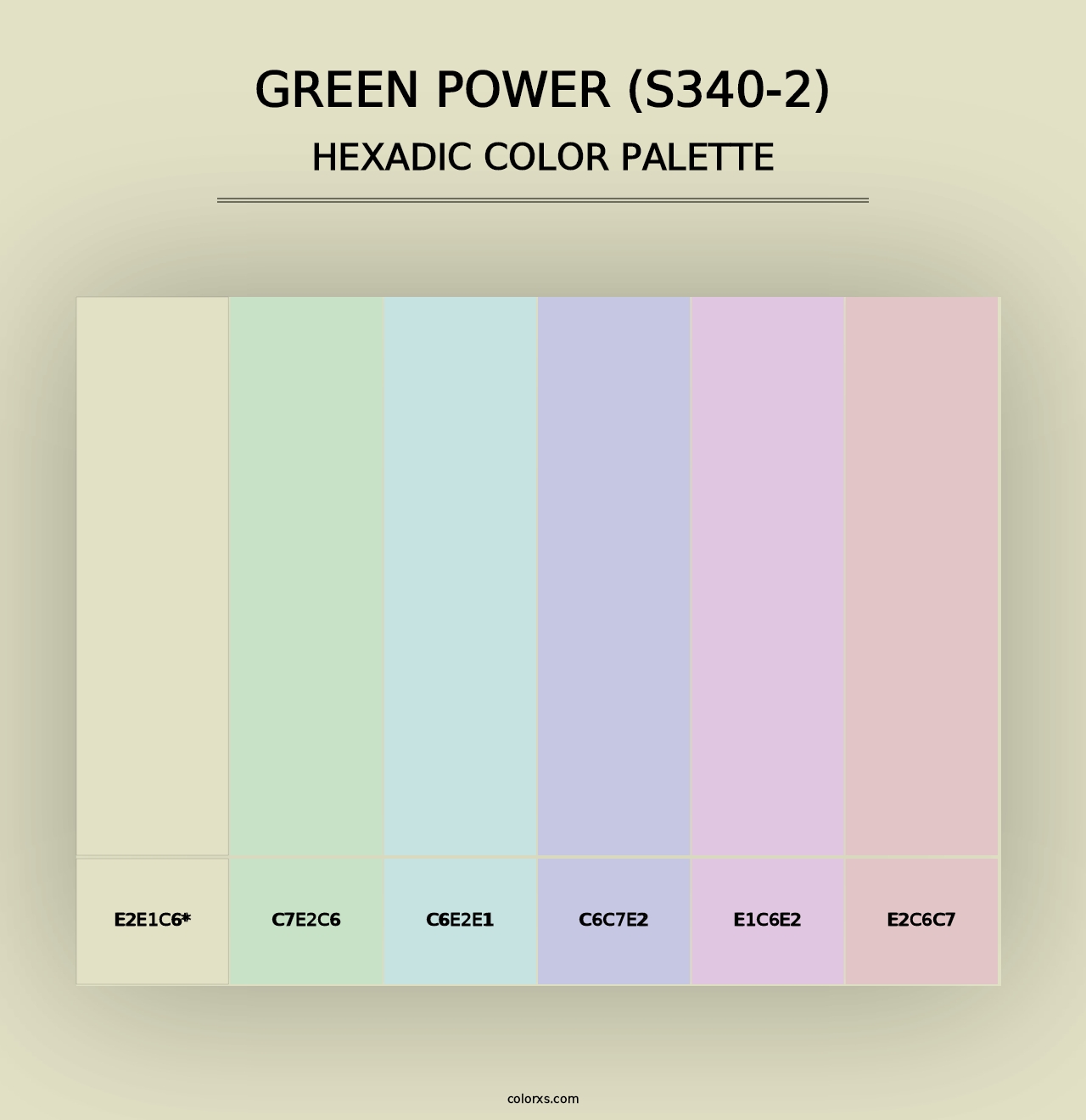 Green Power (S340-2) - Hexadic Color Palette