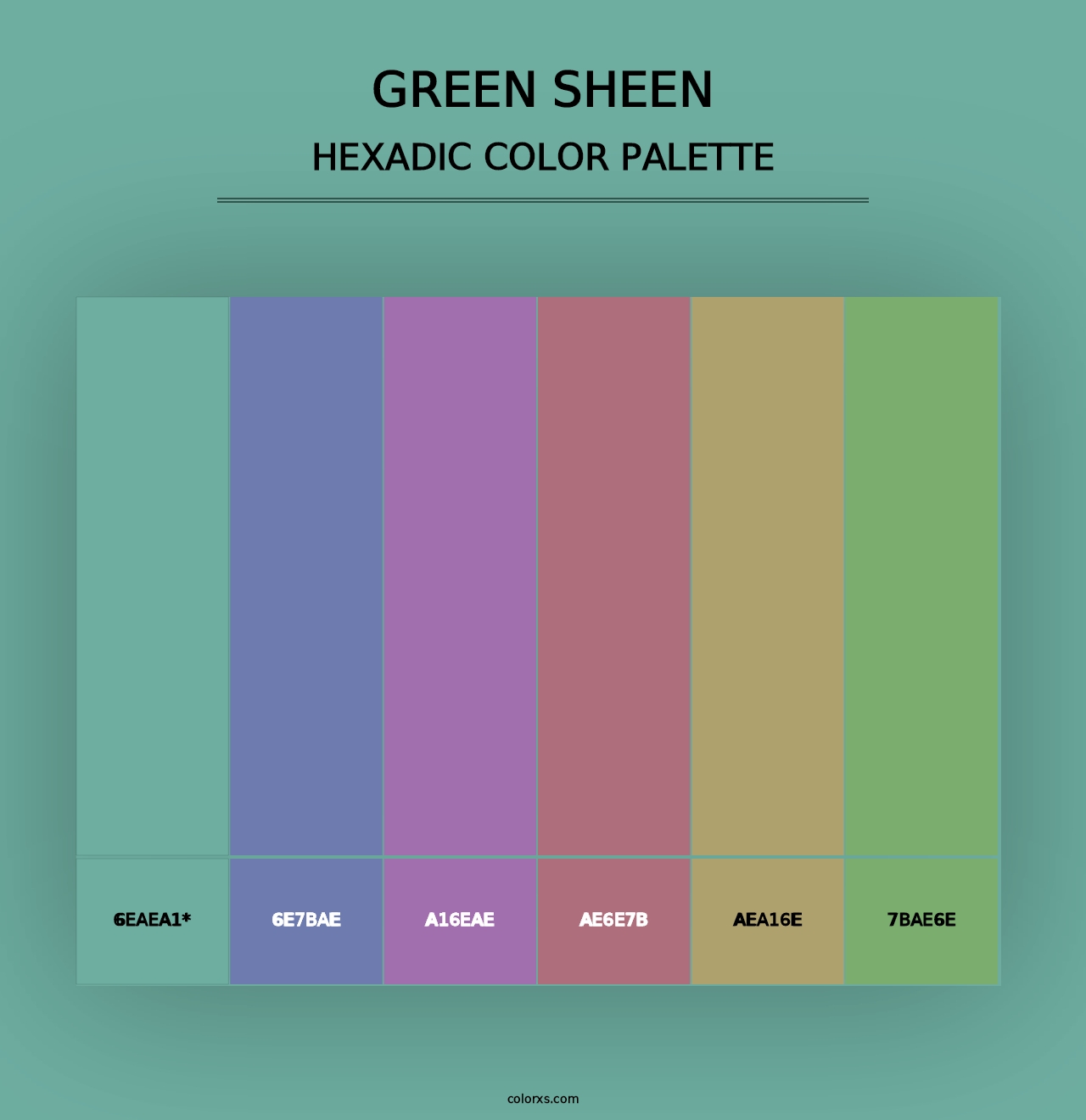 Green Sheen - Hexadic Color Palette