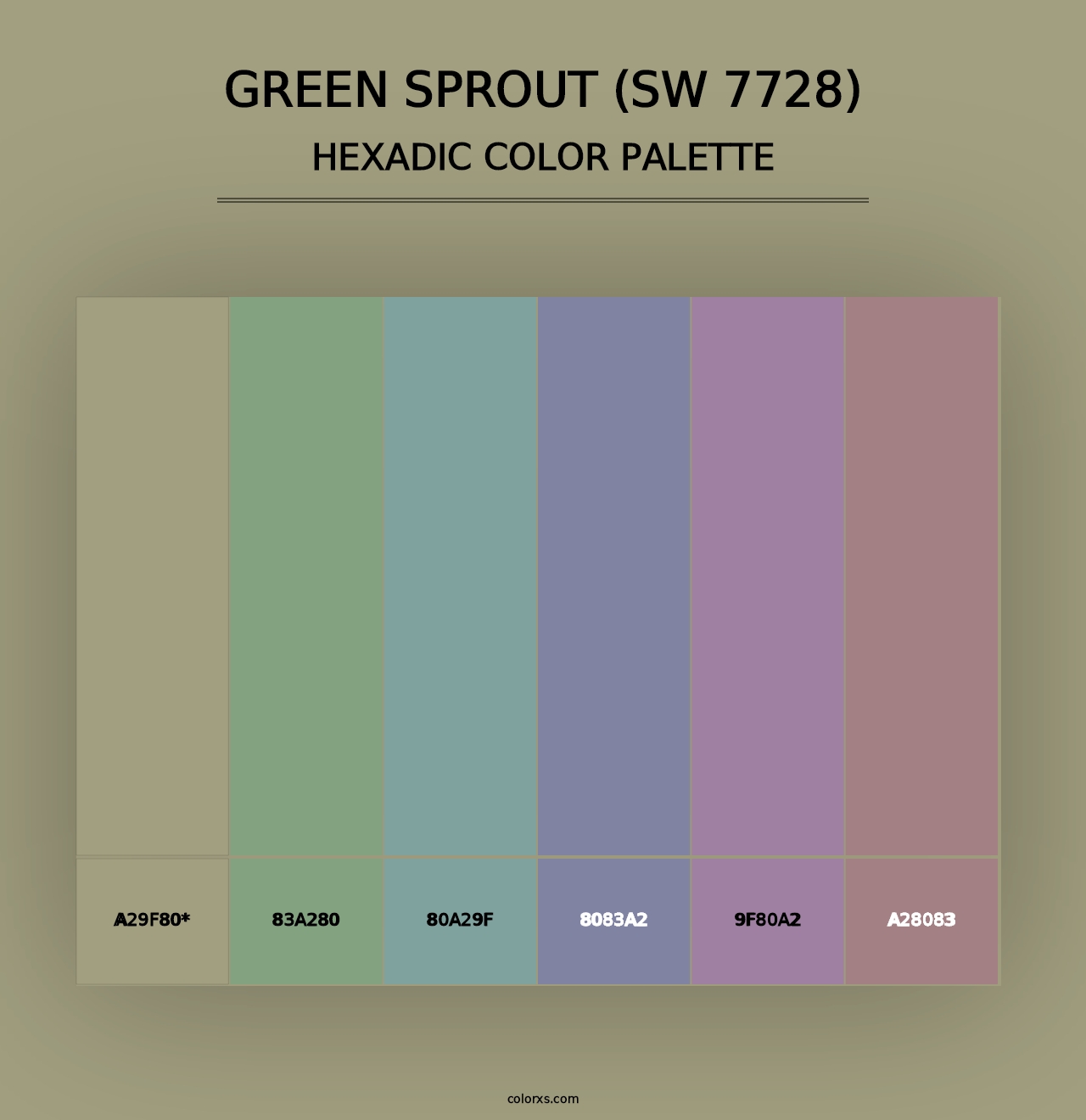 Green Sprout (SW 7728) - Hexadic Color Palette