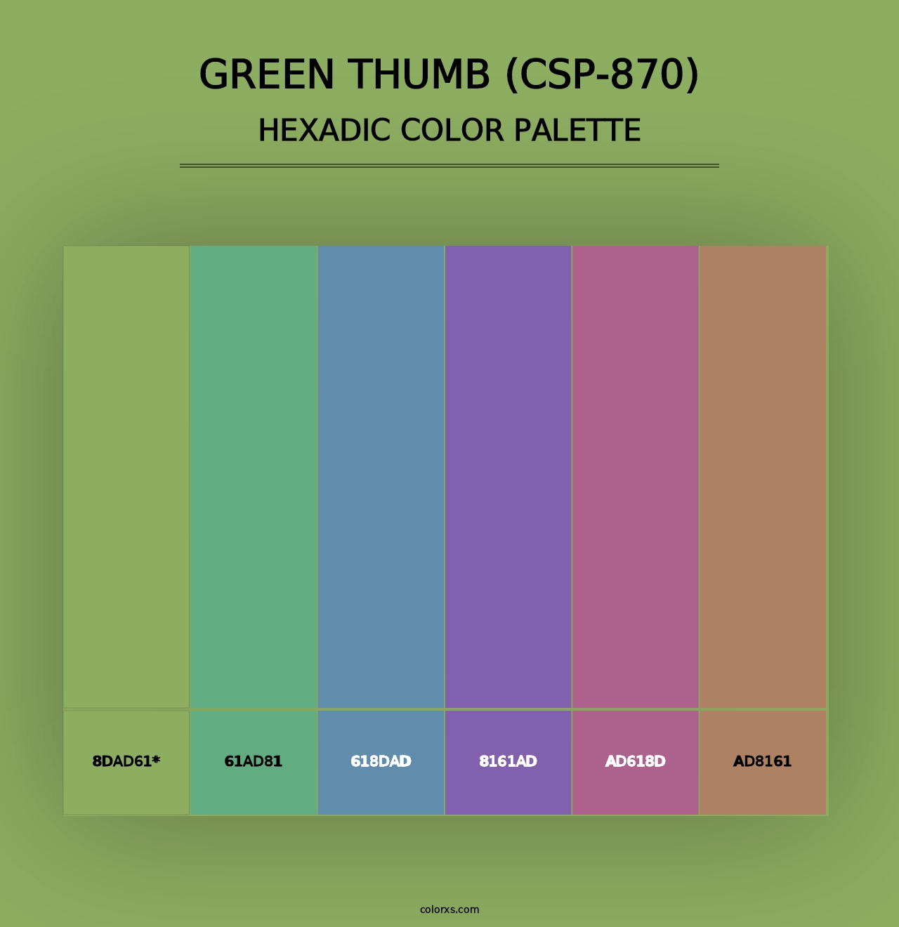 Green Thumb (CSP-870) - Hexadic Color Palette