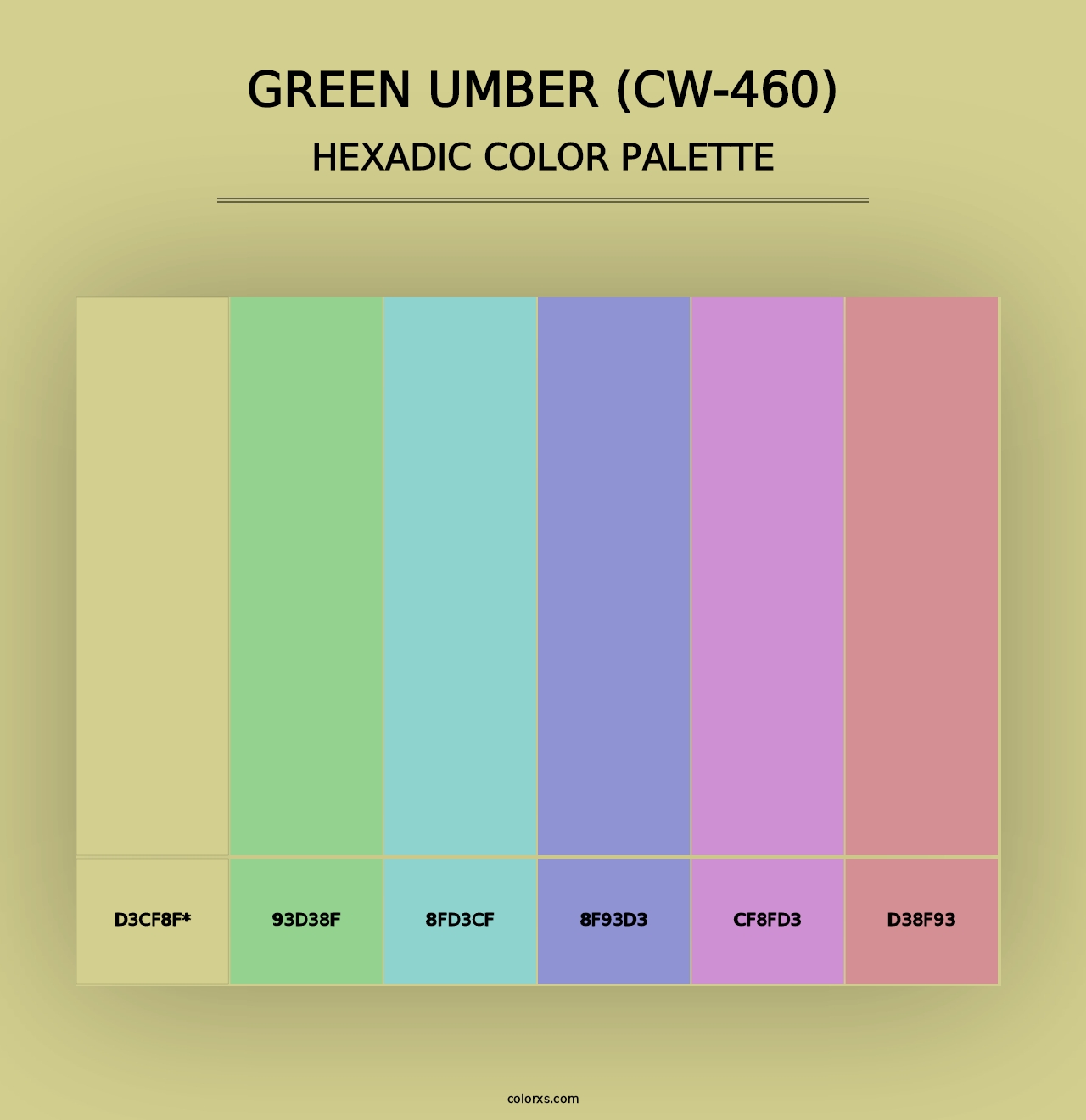 Green Umber (CW-460) - Hexadic Color Palette