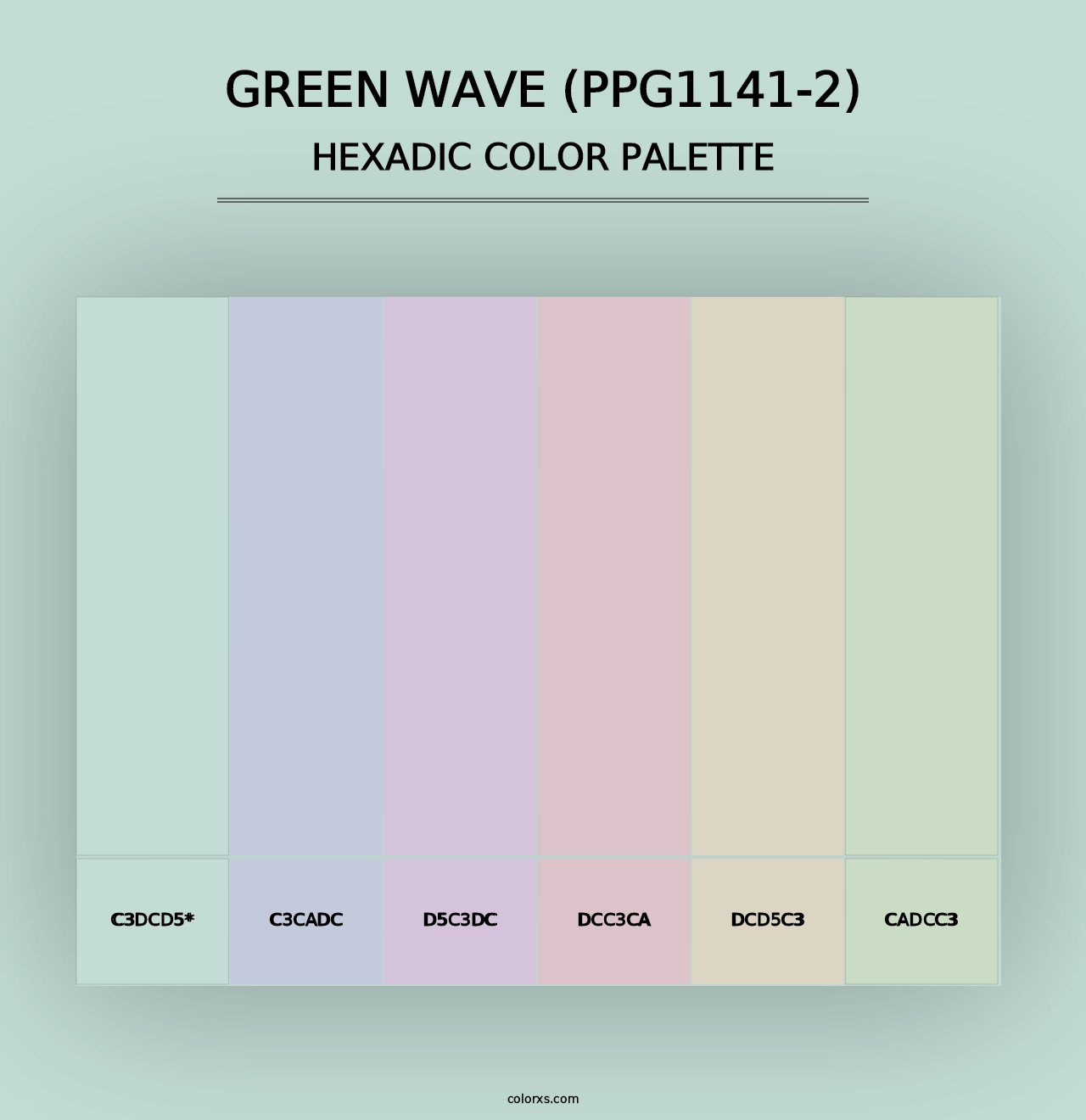 Green Wave (PPG1141-2) - Hexadic Color Palette