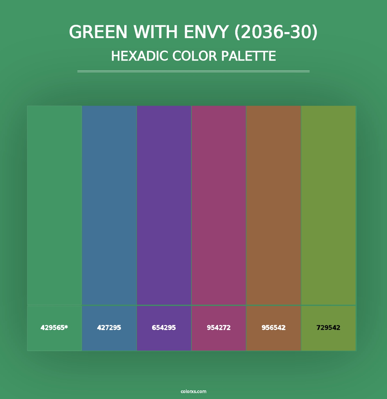 Green with Envy (2036-30) - Hexadic Color Palette