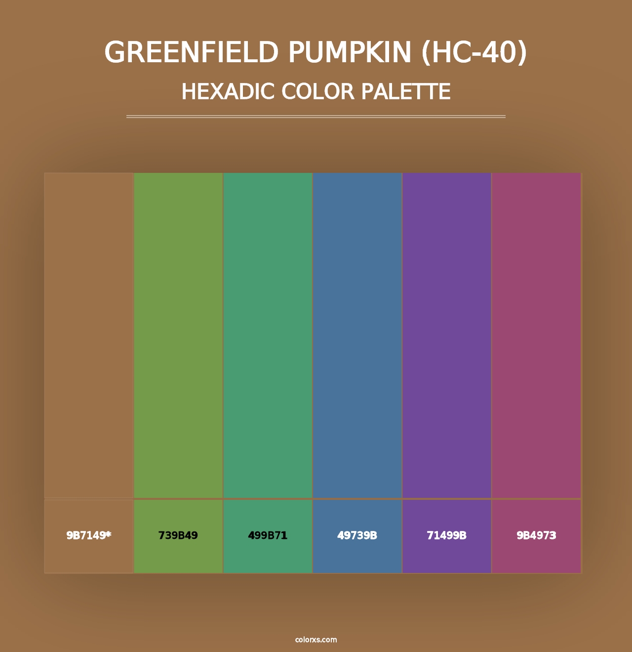 Greenfield Pumpkin (HC-40) - Hexadic Color Palette