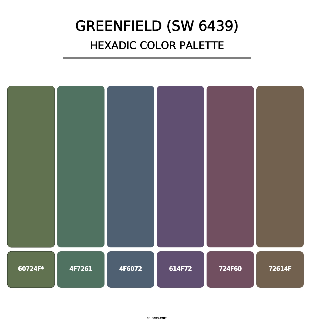 Greenfield (SW 6439) - Hexadic Color Palette