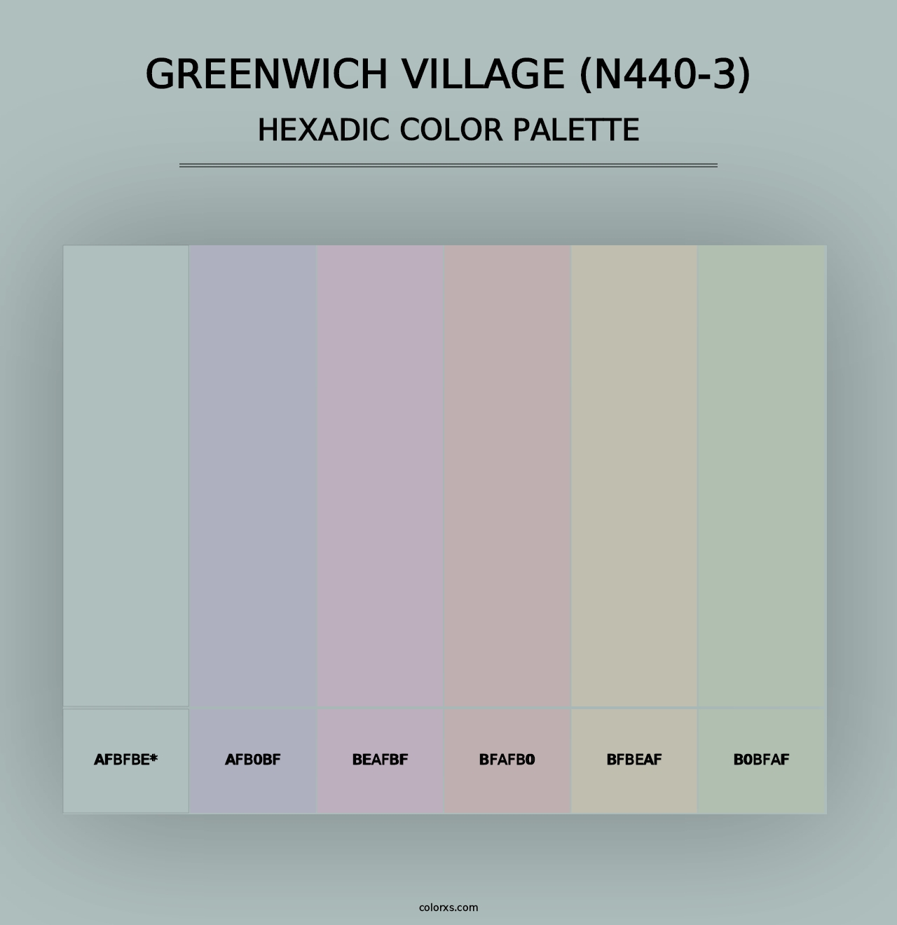 Greenwich Village (N440-3) - Hexadic Color Palette