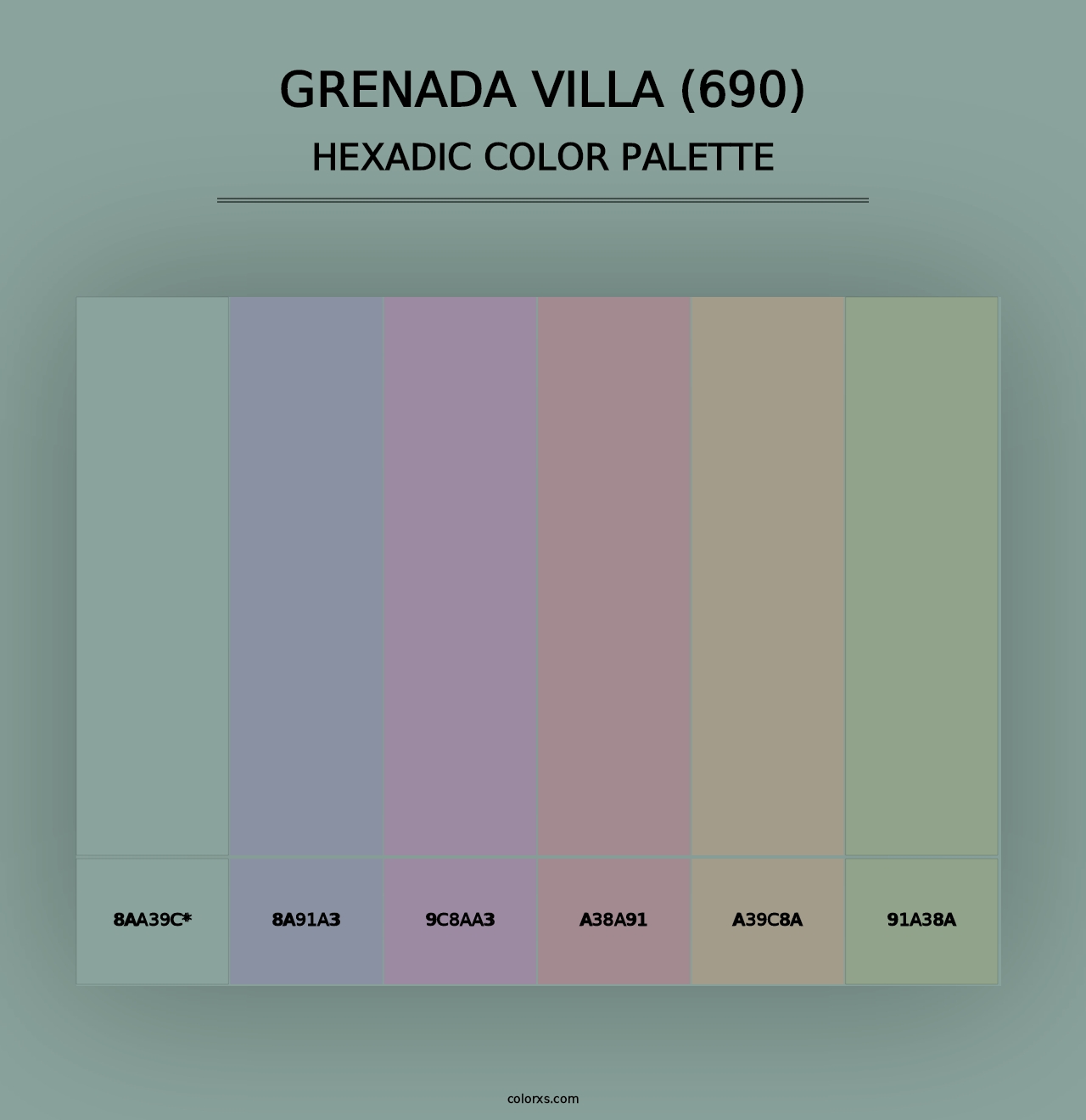 Grenada Villa (690) - Hexadic Color Palette