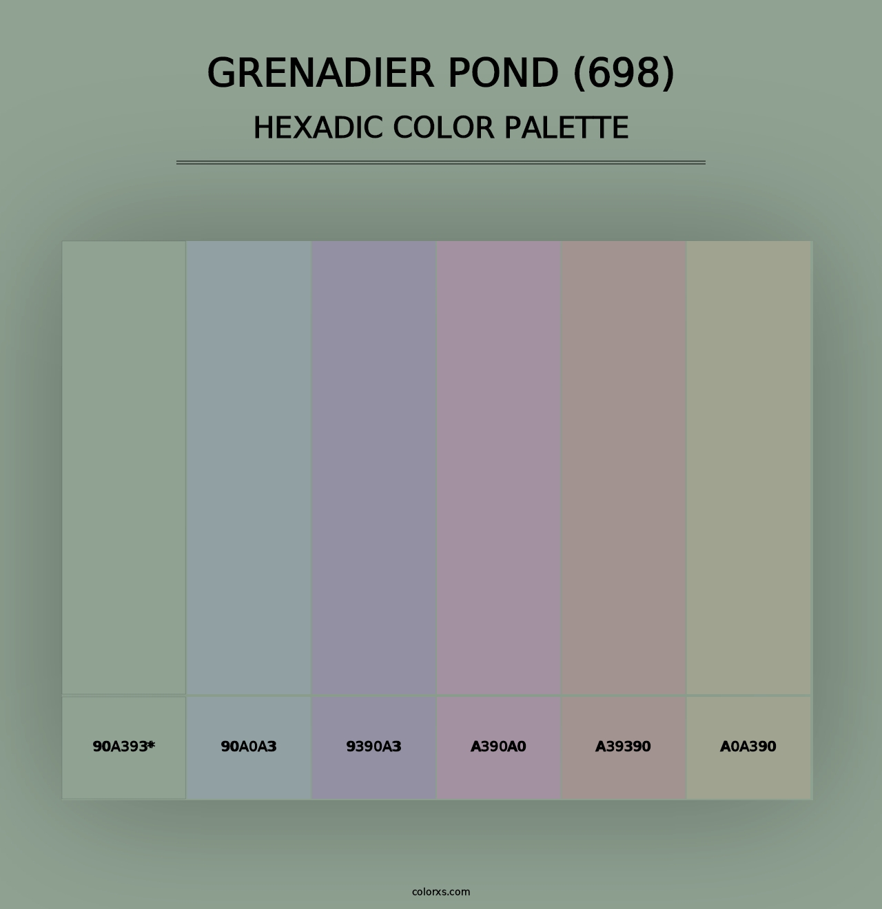 Grenadier Pond (698) - Hexadic Color Palette