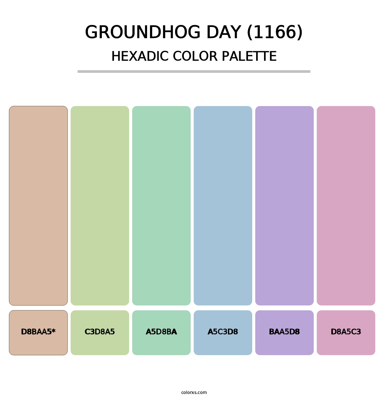 Groundhog Day (1166) - Hexadic Color Palette