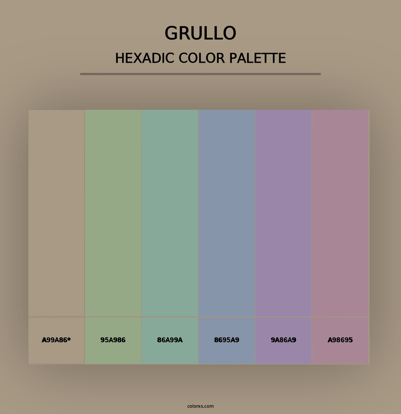 Grullo - Hexadic Color Palette