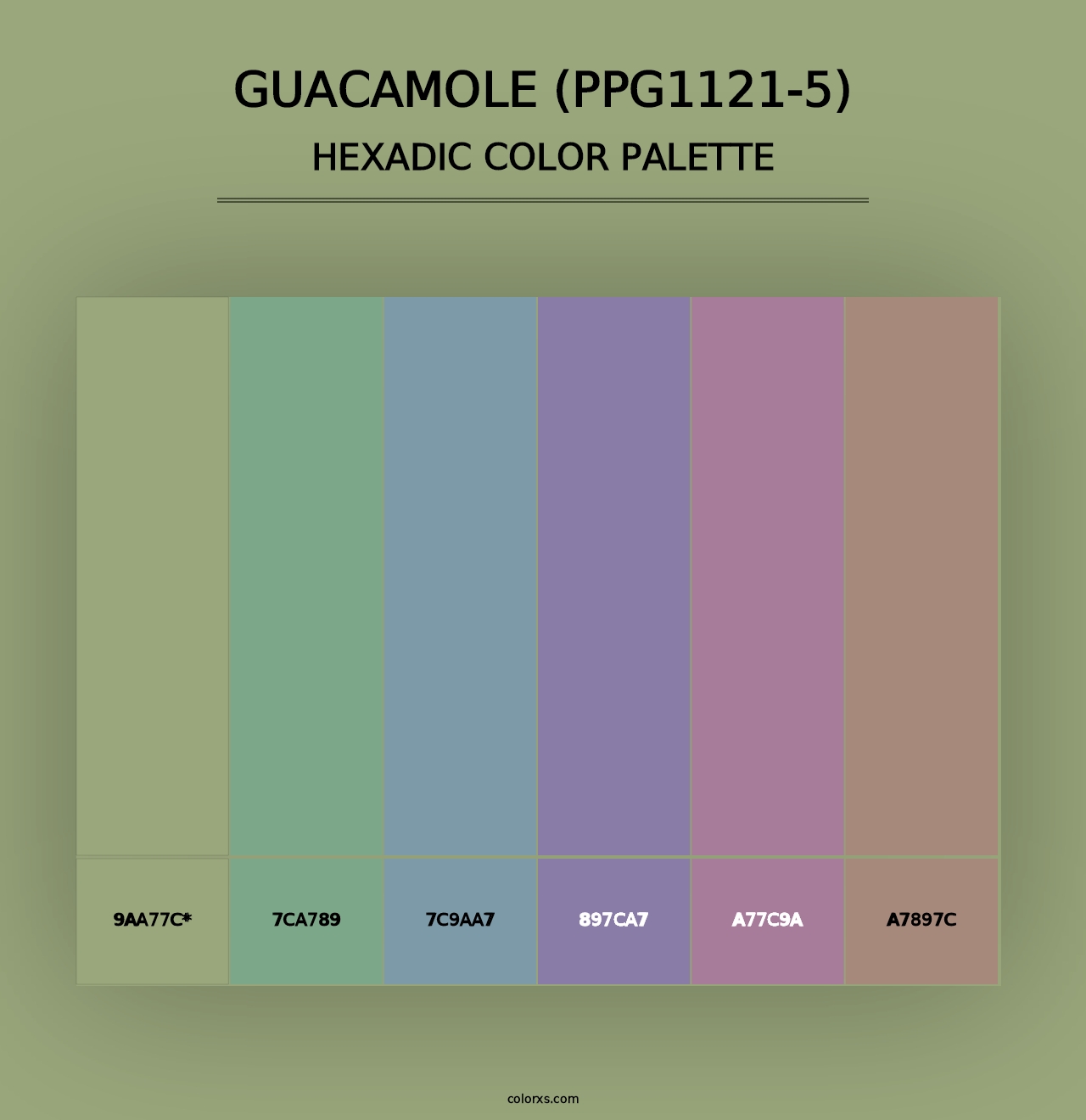 Guacamole (PPG1121-5) - Hexadic Color Palette