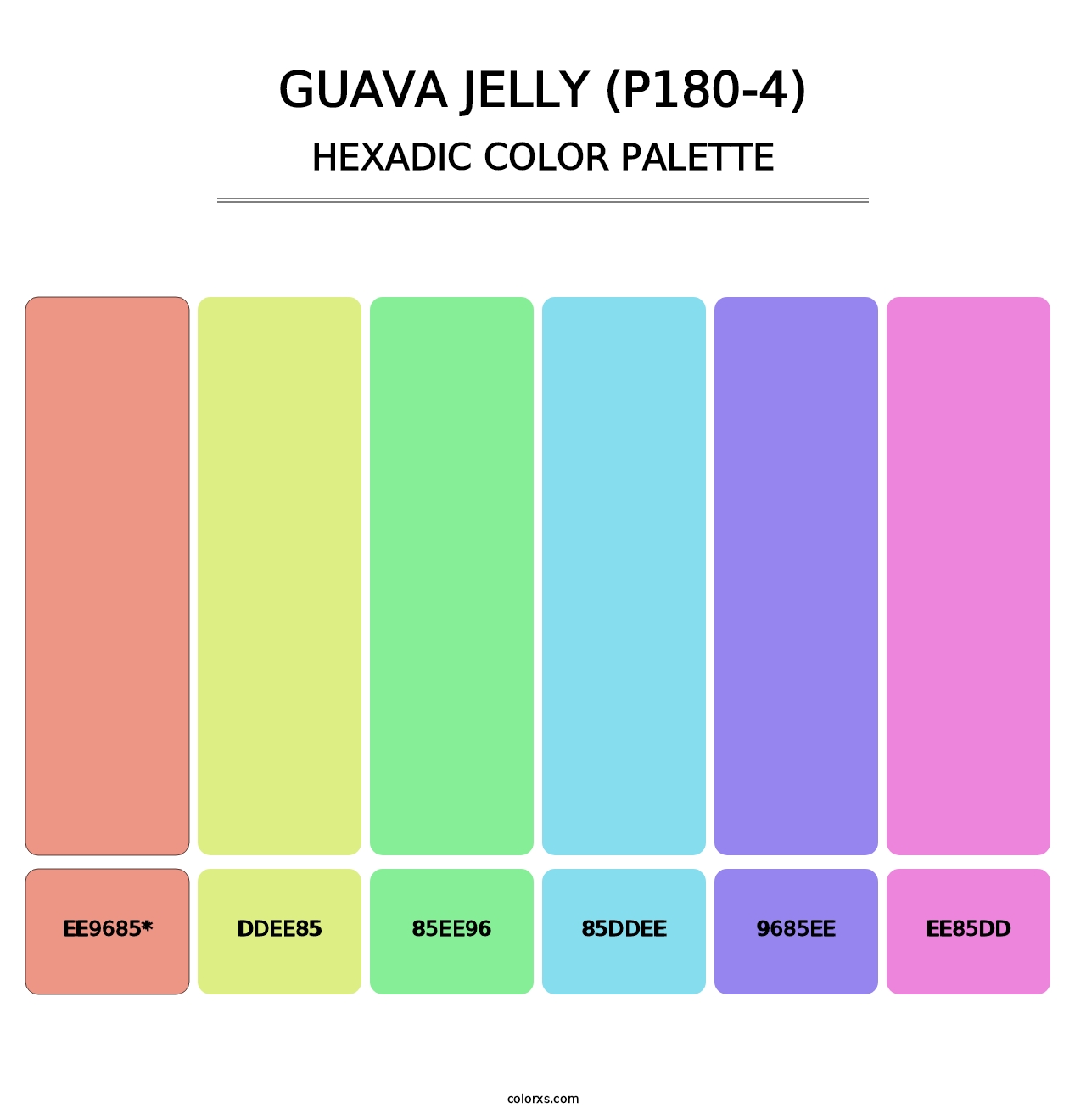 Guava Jelly (P180-4) - Hexadic Color Palette