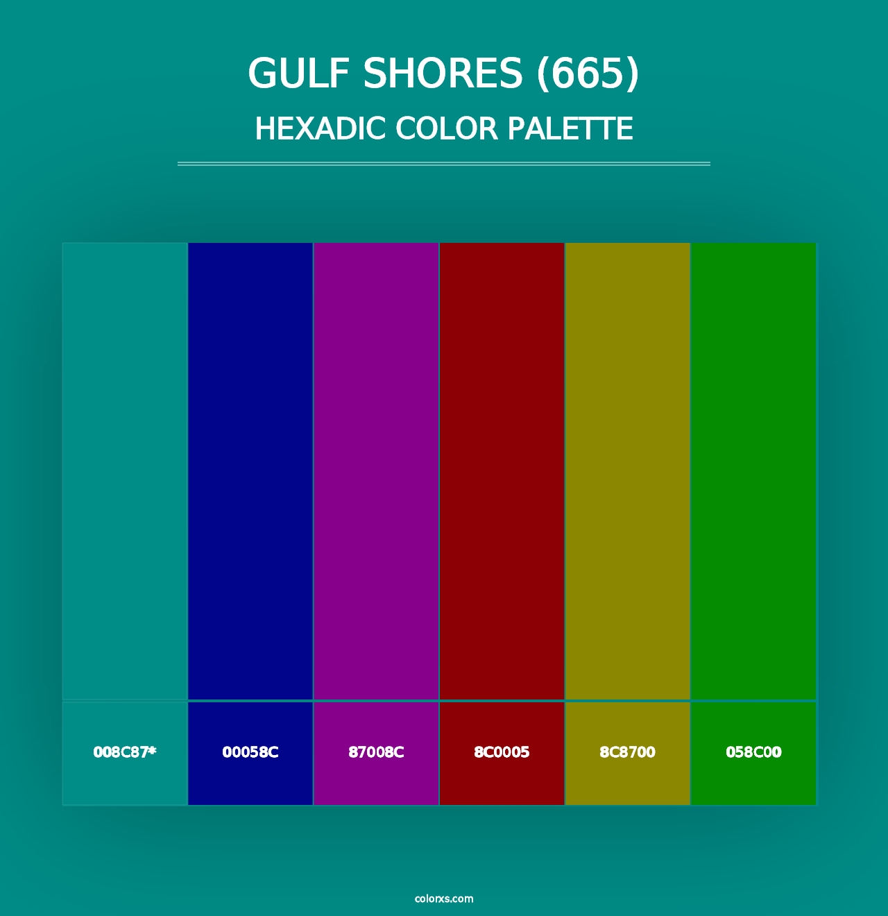 Gulf Shores (665) - Hexadic Color Palette