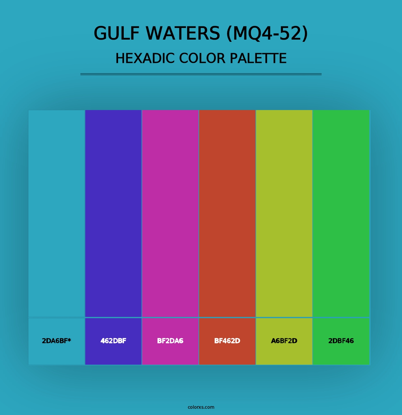 Gulf Waters (MQ4-52) - Hexadic Color Palette