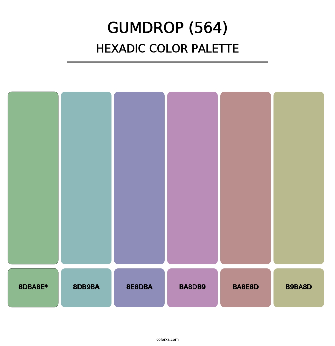 Gumdrop (564) - Hexadic Color Palette