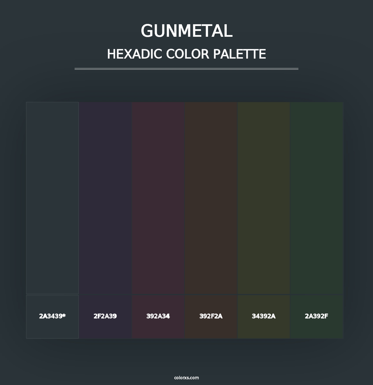 Gunmetal - Hexadic Color Palette