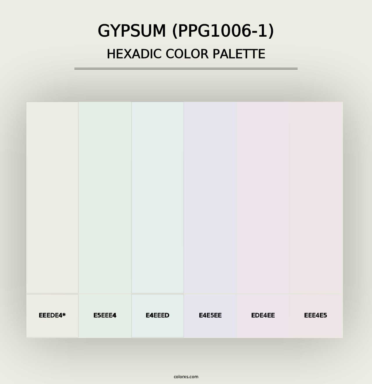 Gypsum (PPG1006-1) - Hexadic Color Palette